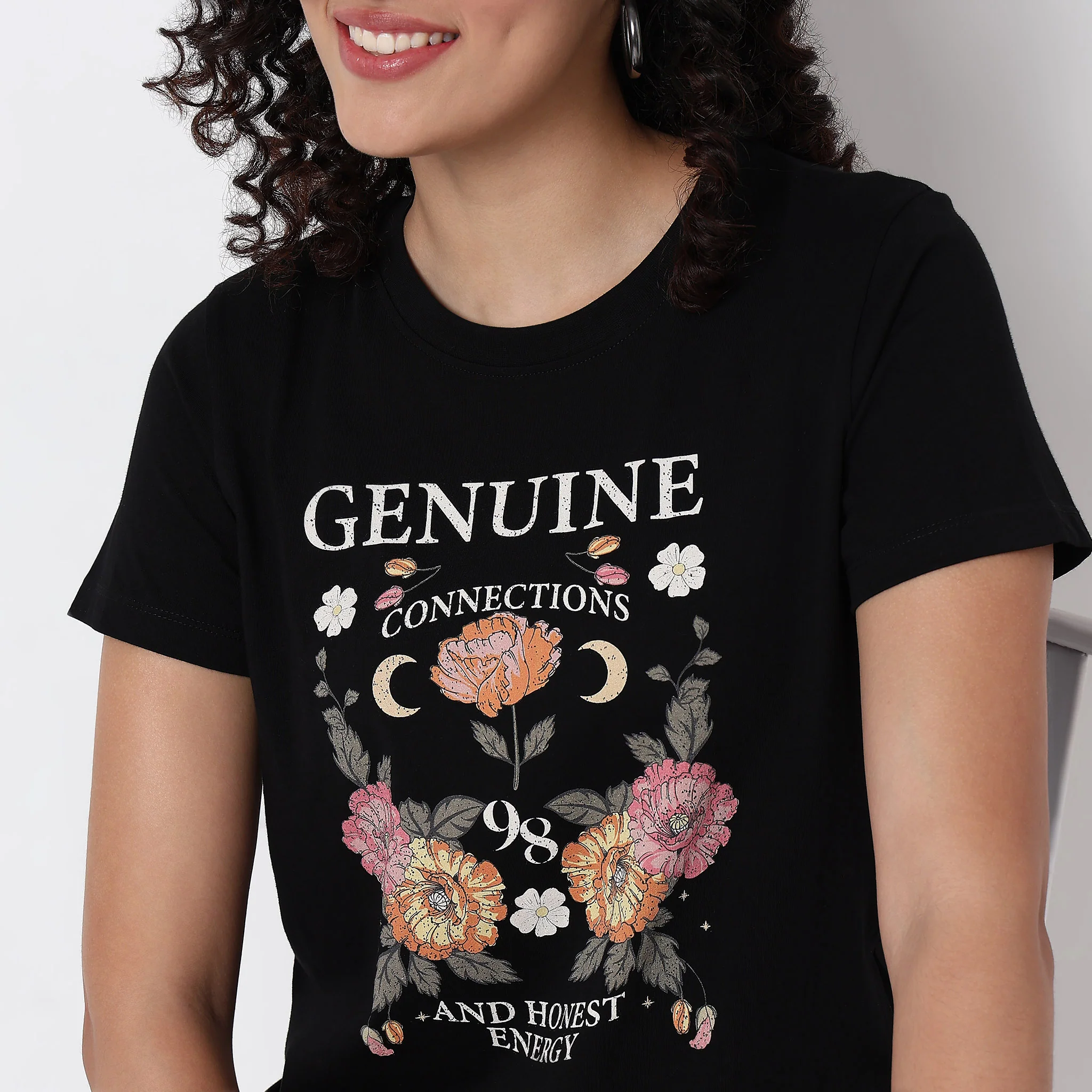 Knitted Cotton Graphic T-Shirt - Image 4