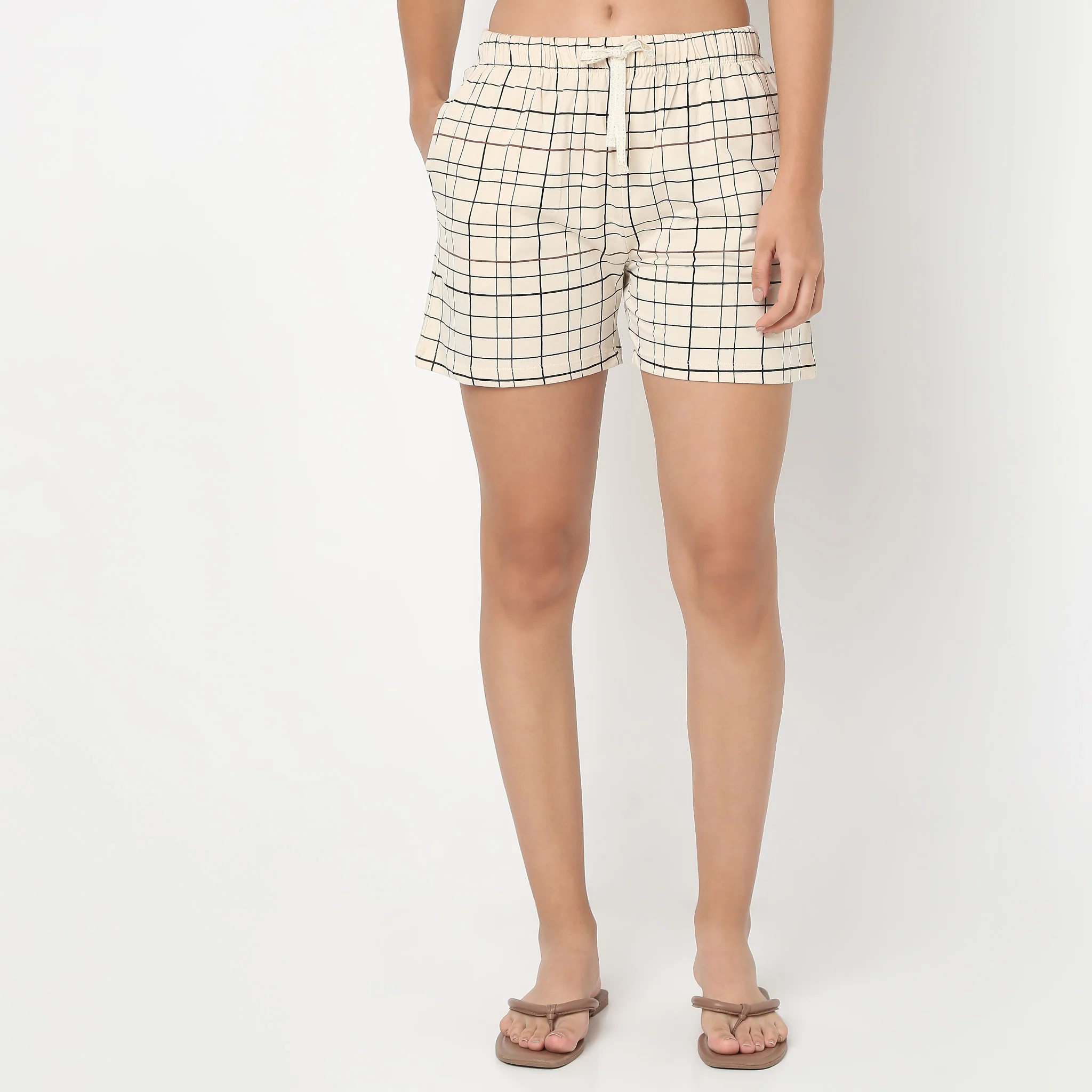 Knitted Loungewear Shorts - Image 2