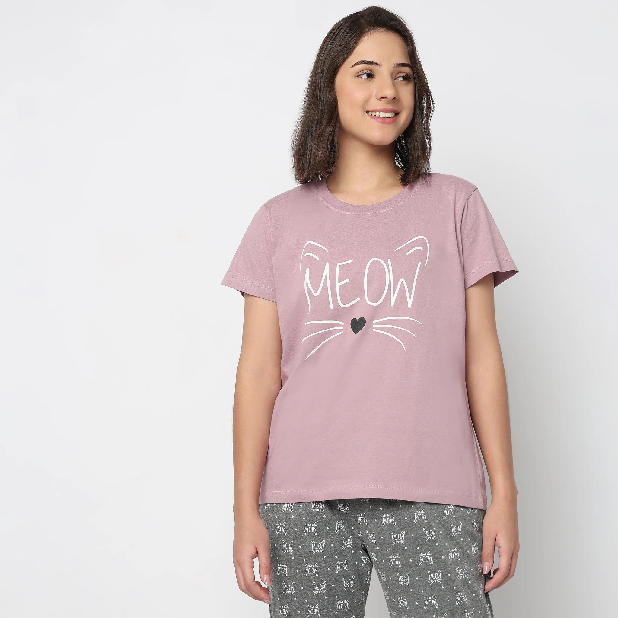 Knitted Printed Lounge T-Shirt - Image 2
