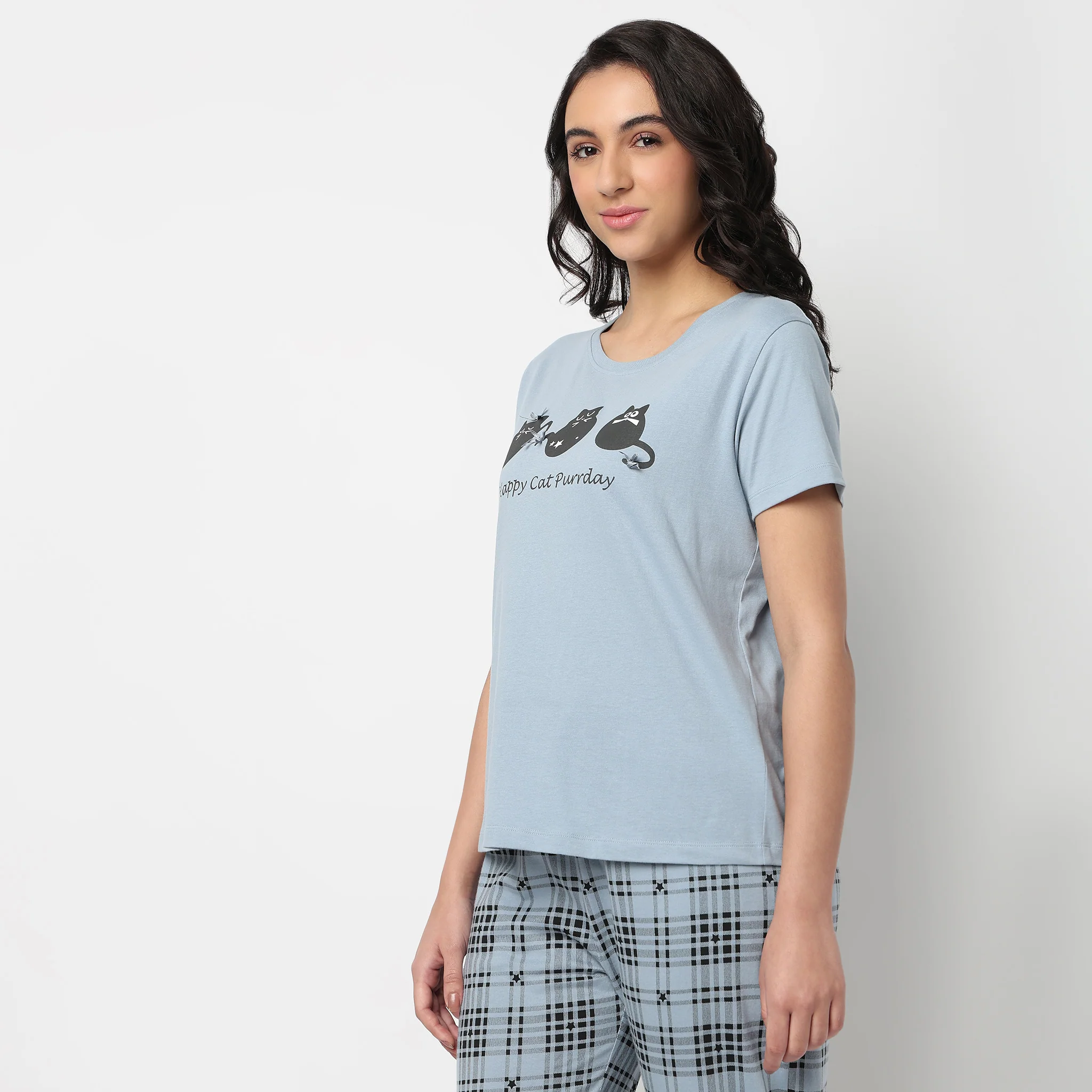 Knitted Printed Lounge T-Shirt - Image 5