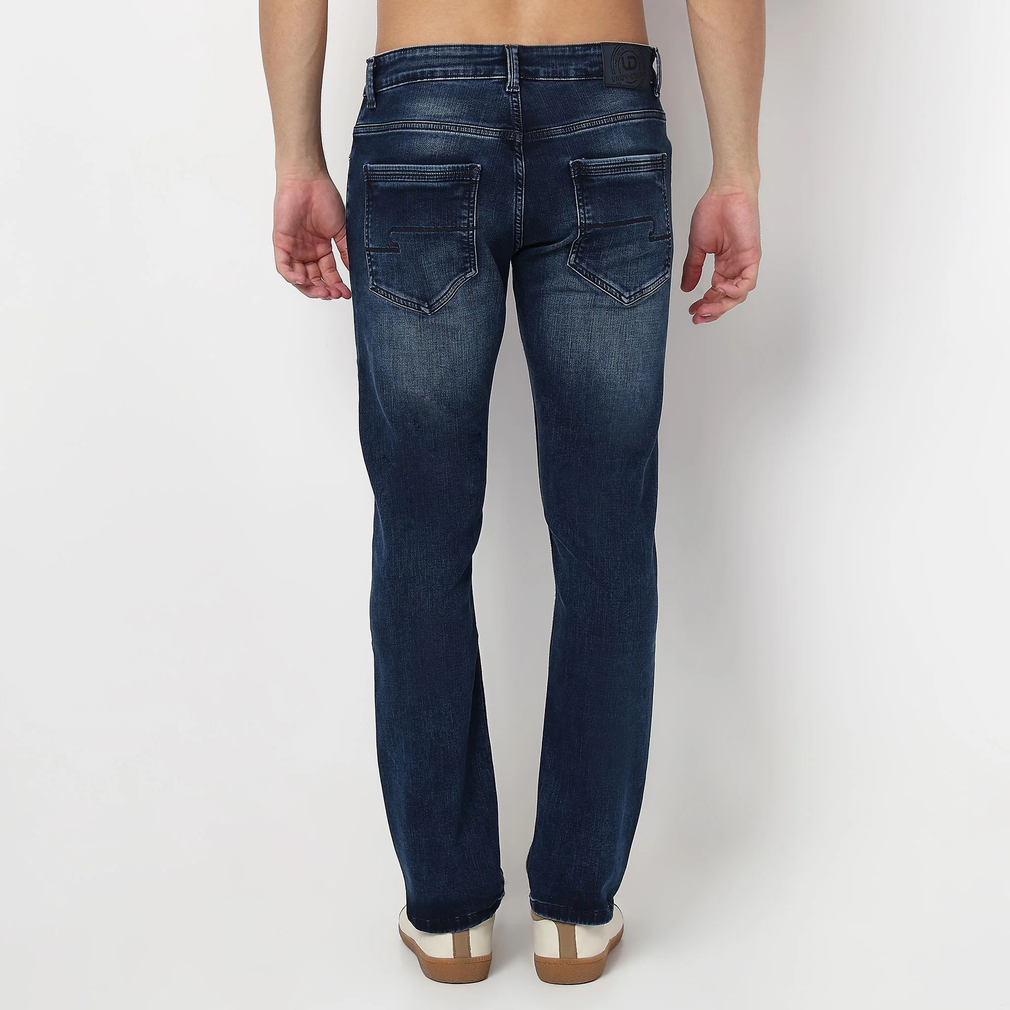 Slub Fabric Stone Wash Jeans - Image 3