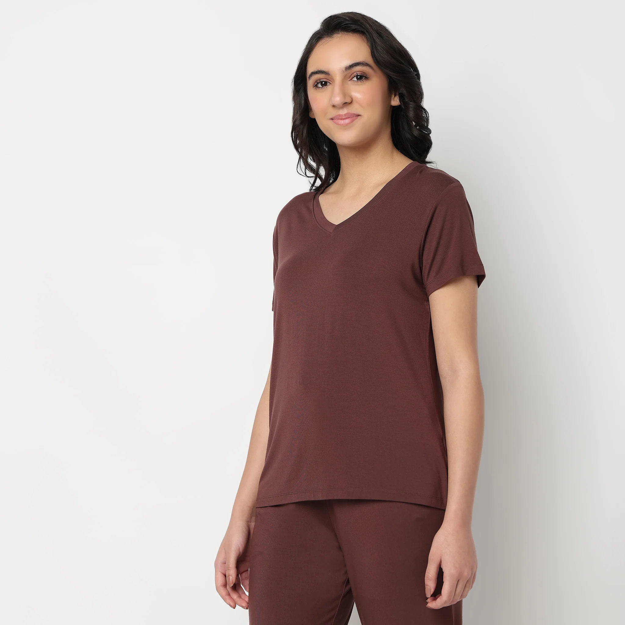 Knitted Solid Lounge T-Shirt - Image 10