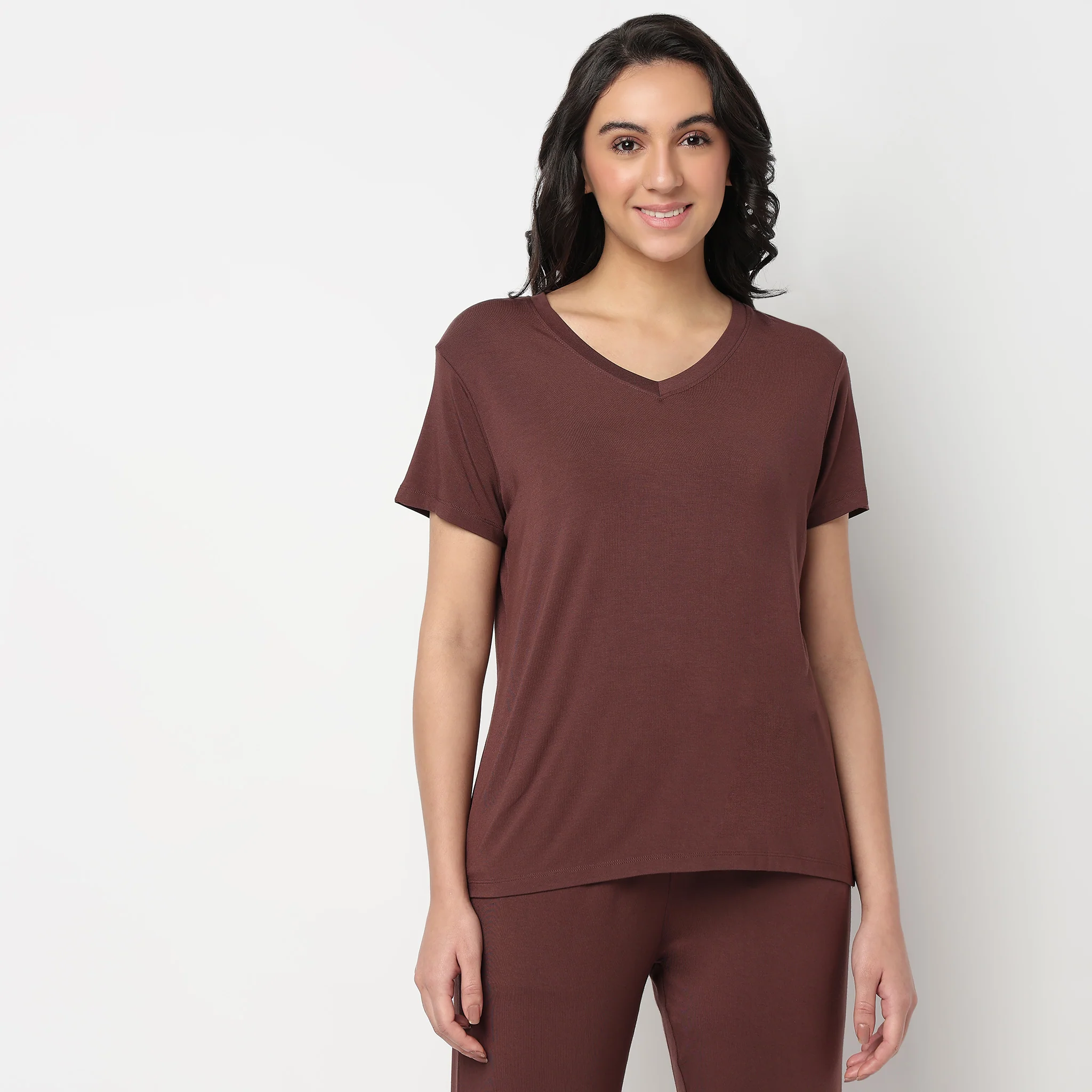 Knitted Solid Lounge T-Shirt - Image 7