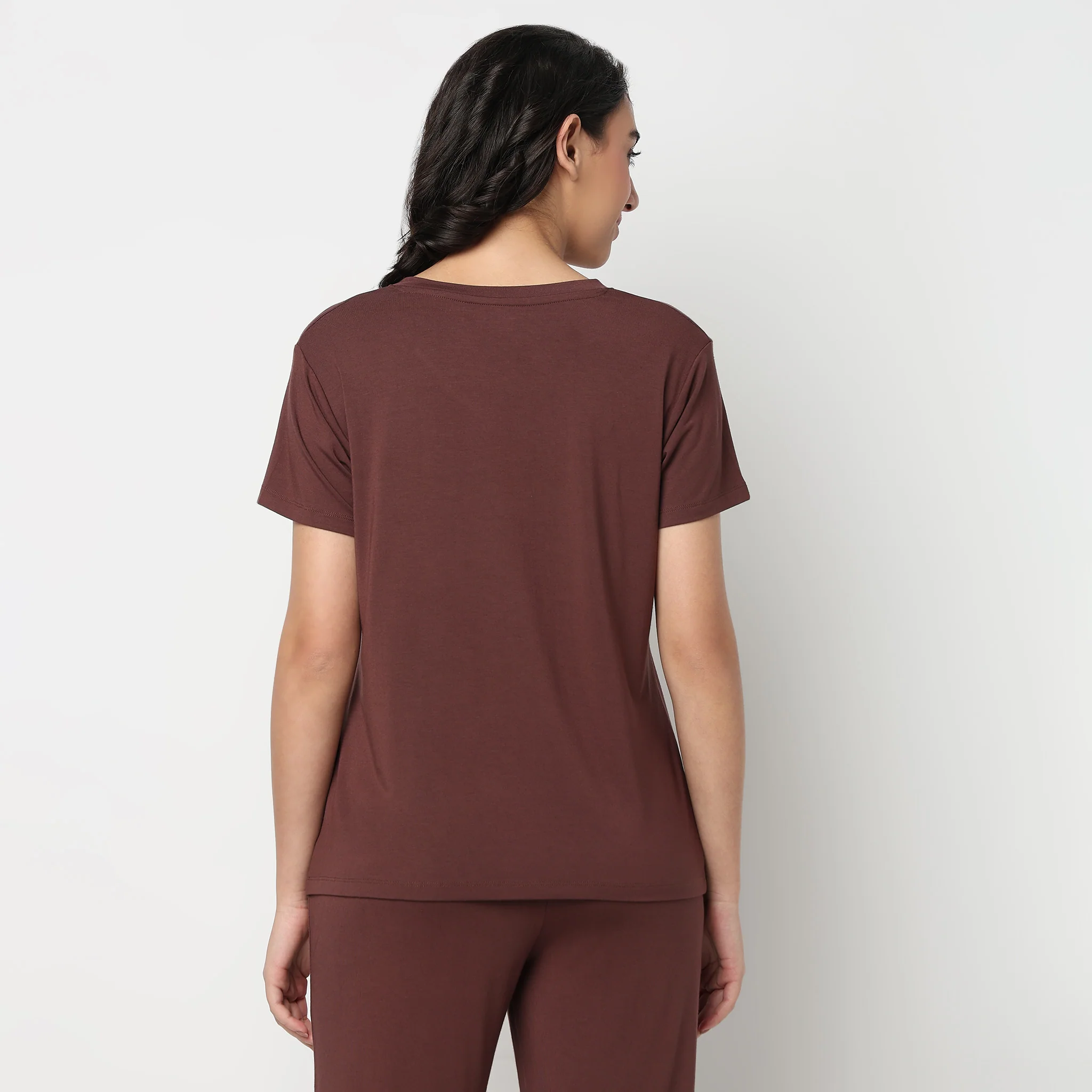 Knitted Solid Lounge T-Shirt - Image 8
