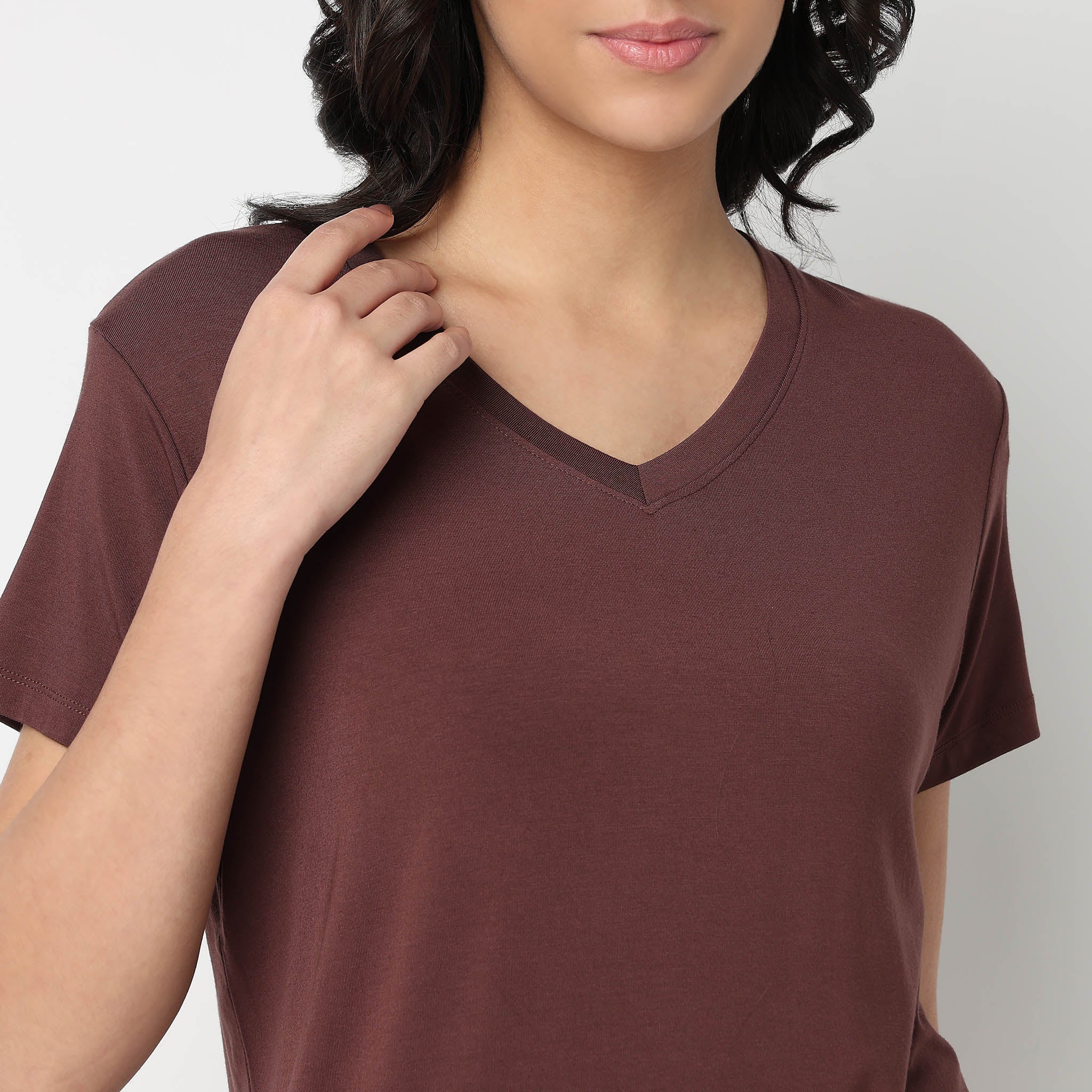 Knitted Solid Lounge T-Shirt - Image 9