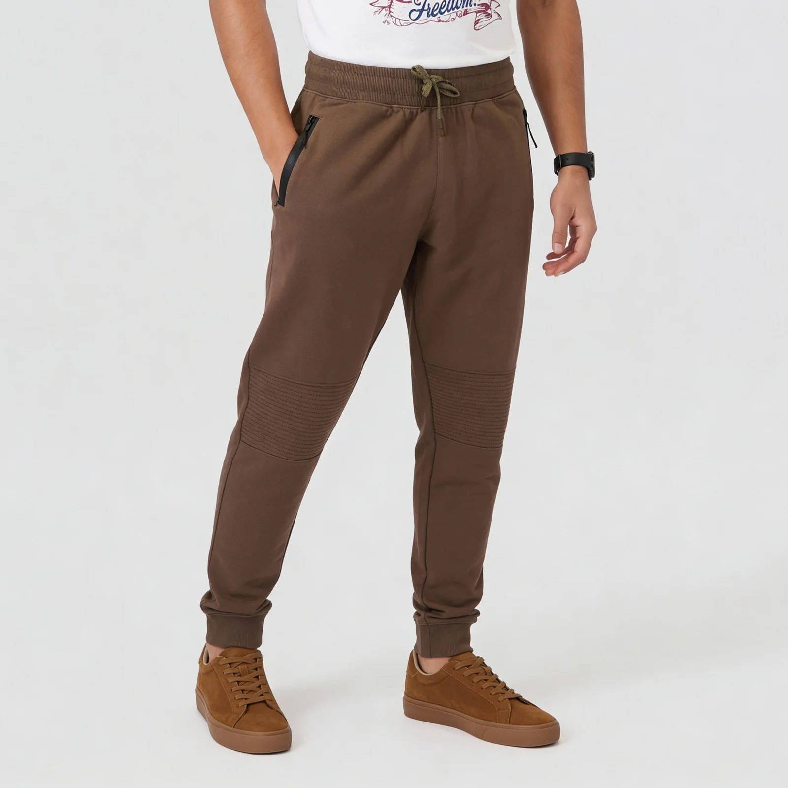 Knitted Solid Moto Jogger - Image 10