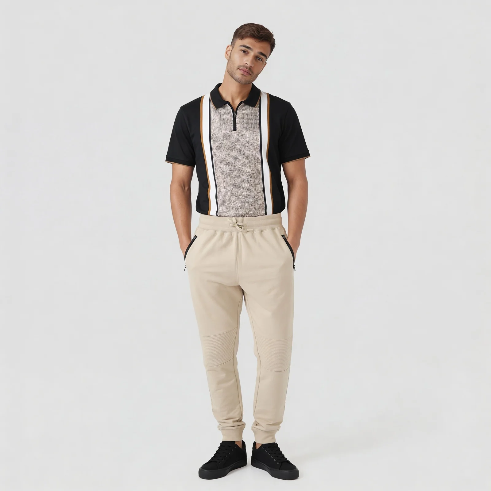 Knitted Solid Moto Jogger - Image 11