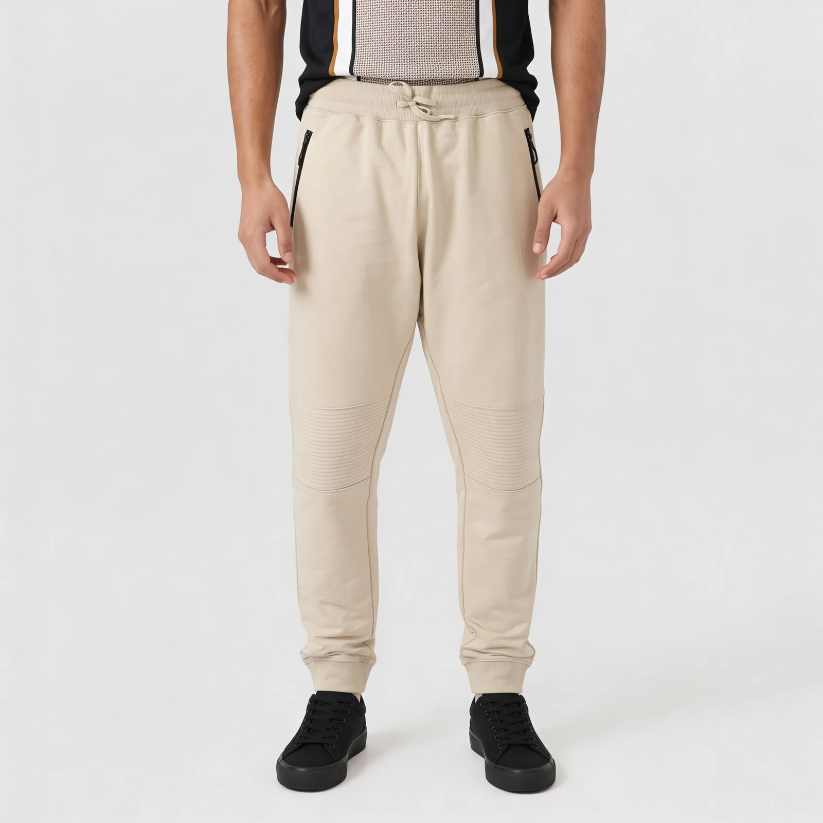 Knitted Solid Moto Jogger - Image 12