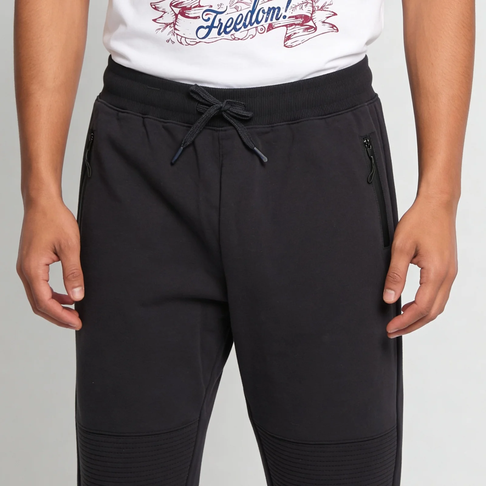 Knitted Solid Moto Jogger - Image 4