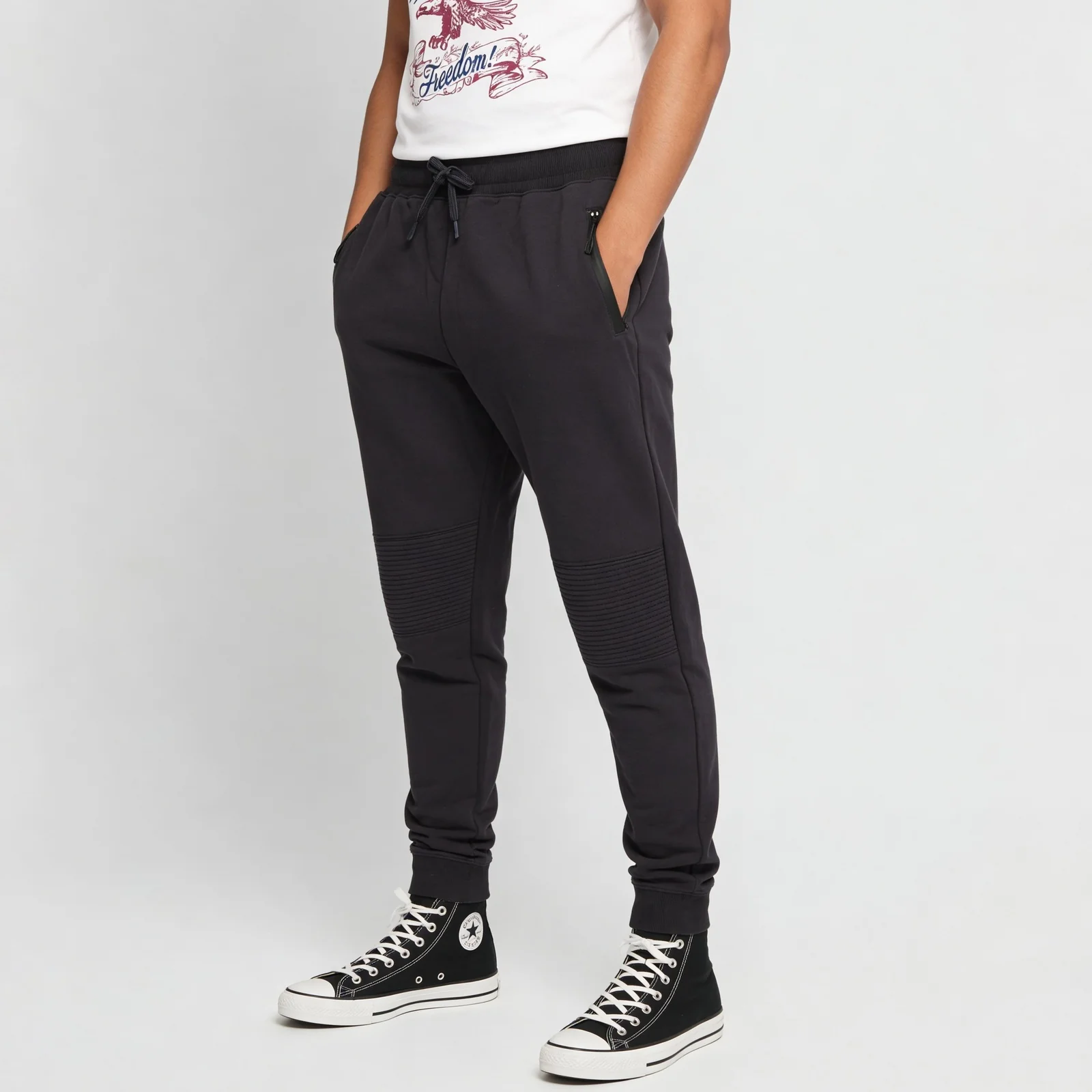 Knitted Solid Moto Jogger - Image 5