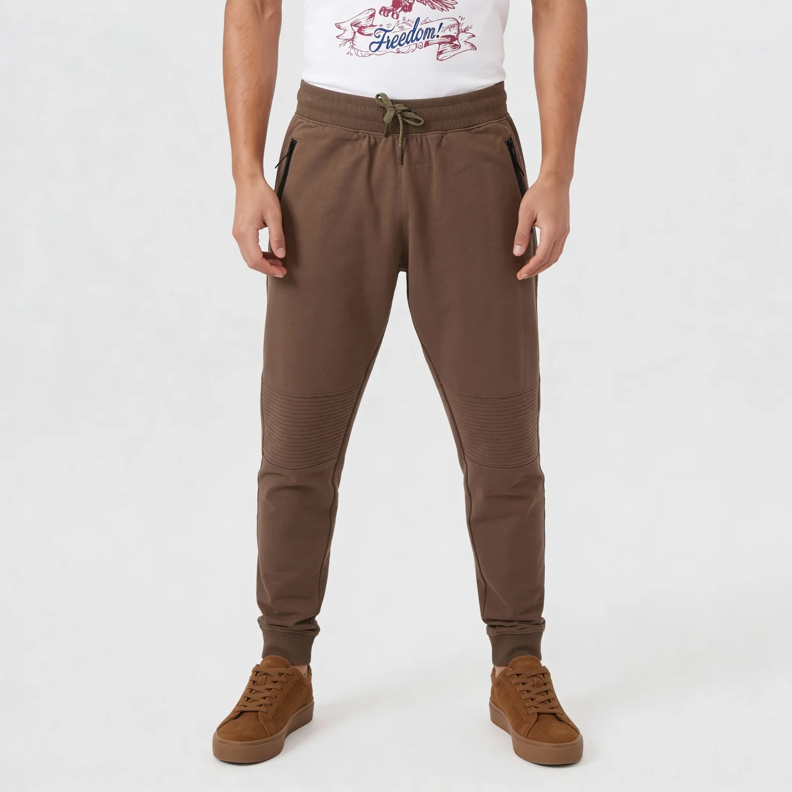 Knitted Solid Moto Jogger - Image 7
