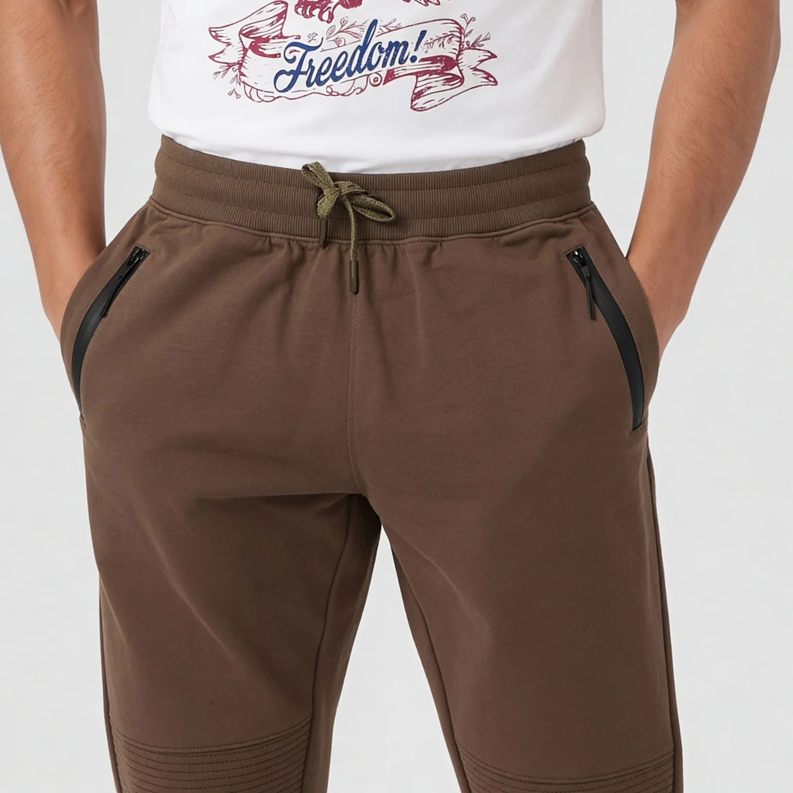 Knitted Solid Moto Jogger - Image 9