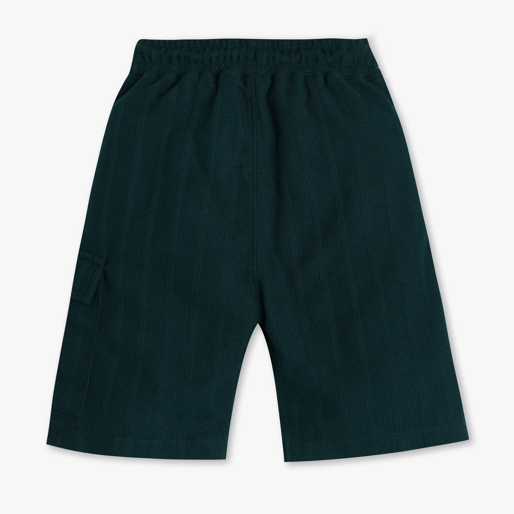 Boys Knitted Solid Shorts - Image 2
