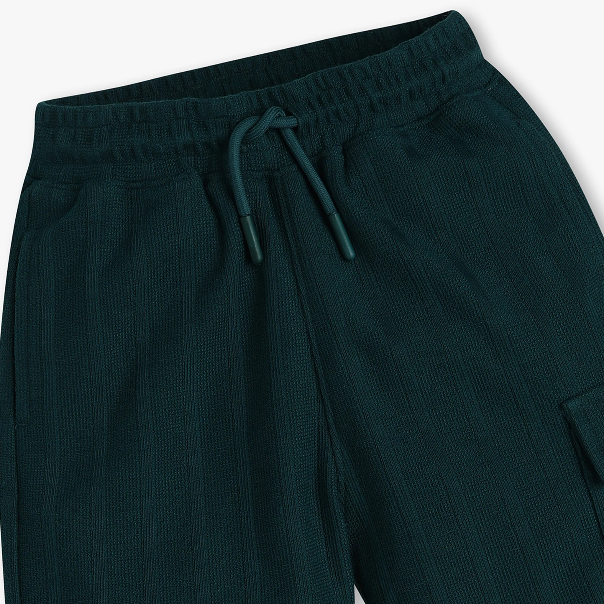 Boys Knitted Solid Shorts - Image 3