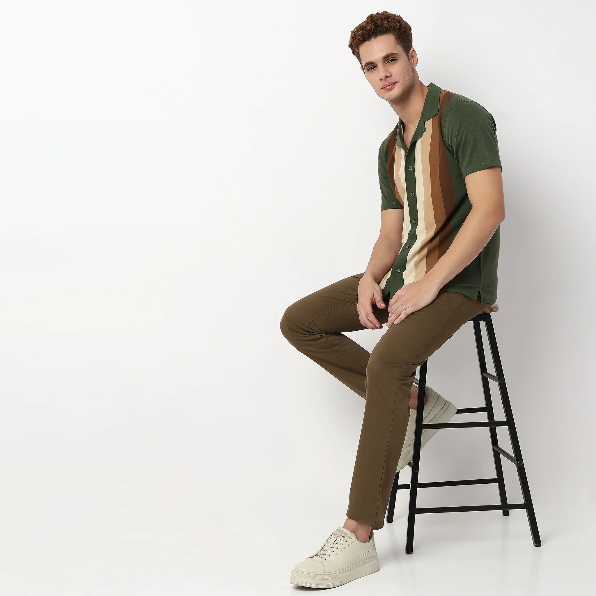 Striped University Cuban Shirt