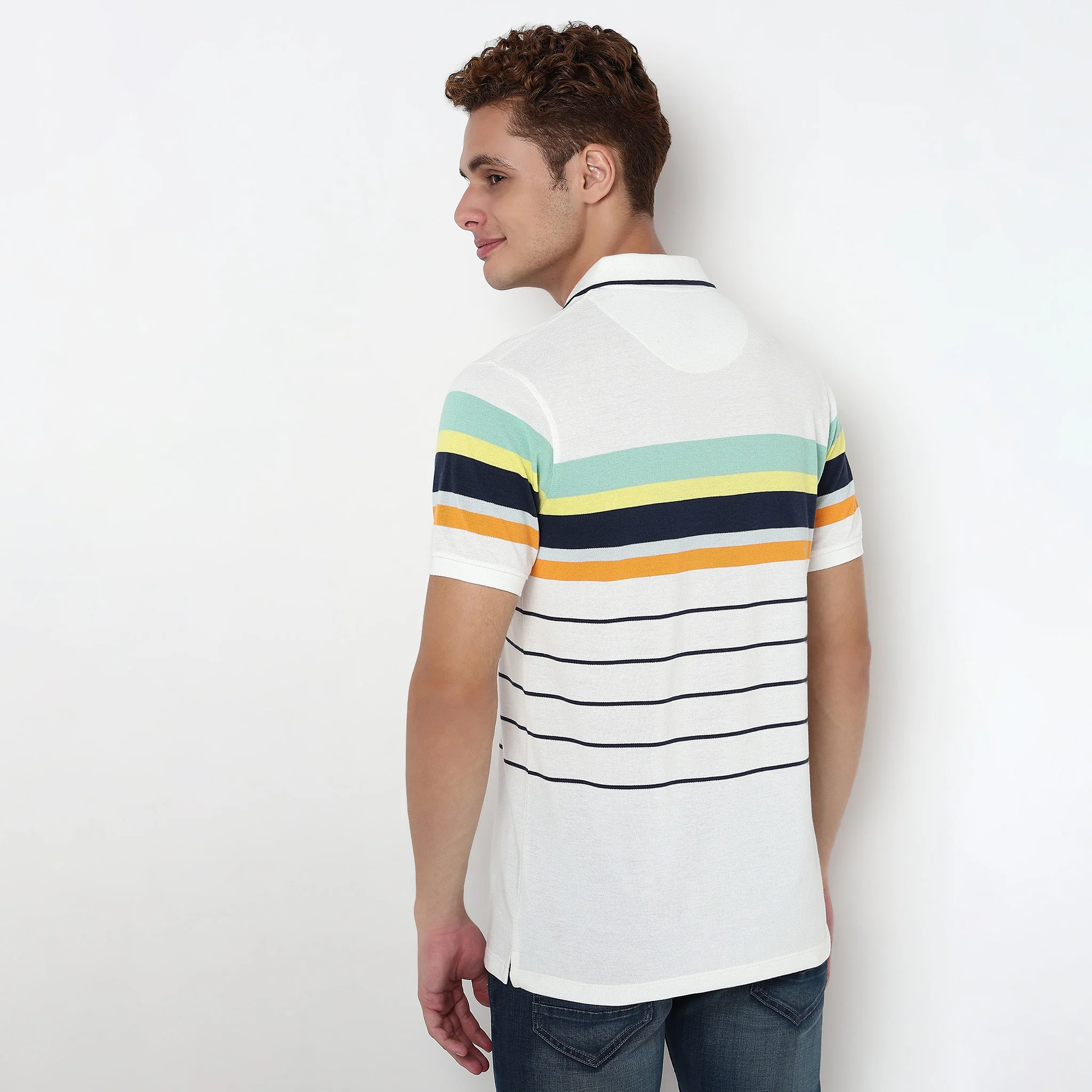 Striped Madison Polo T-Shirt - Image 3