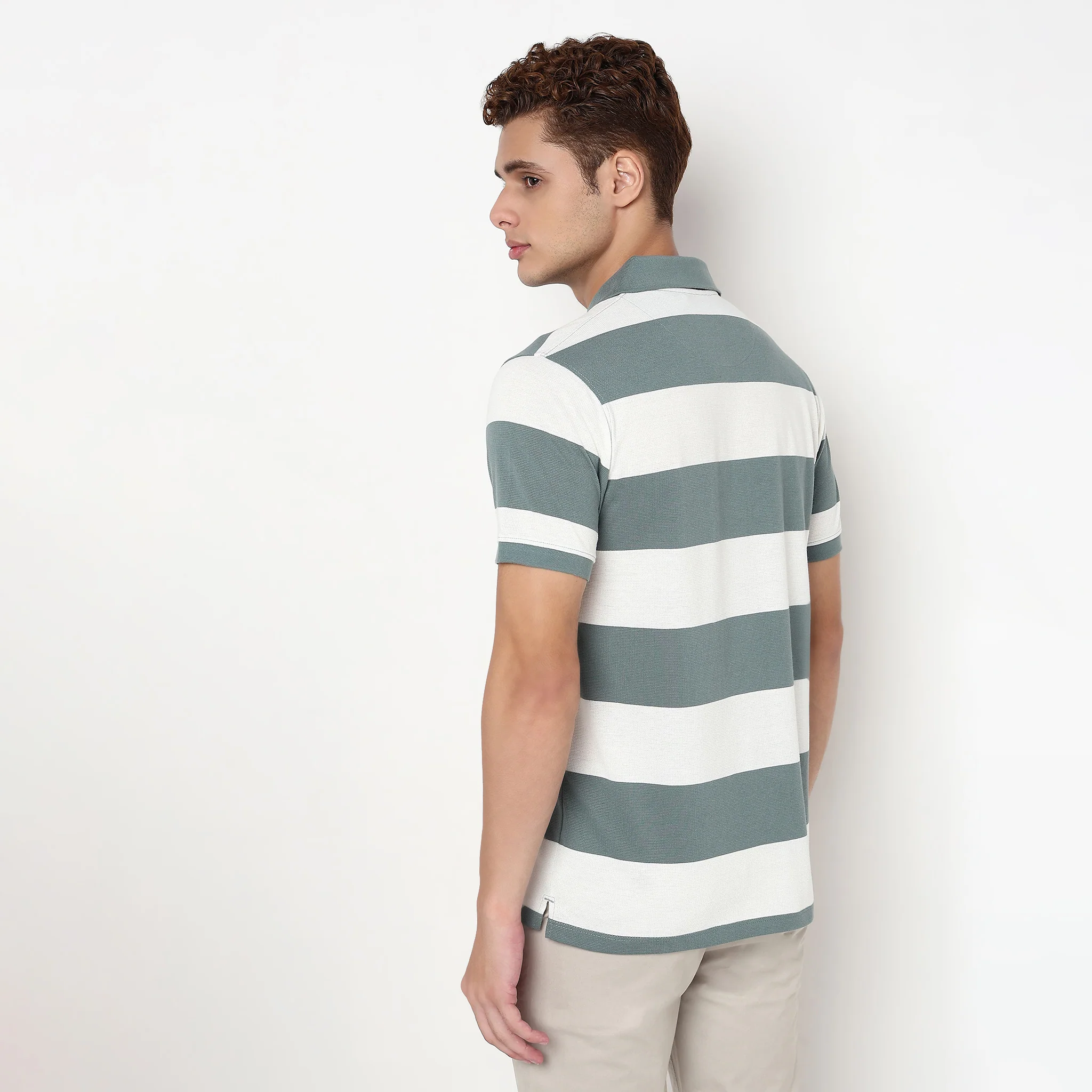 Striped Madison Polo T-Shirt - Image 3