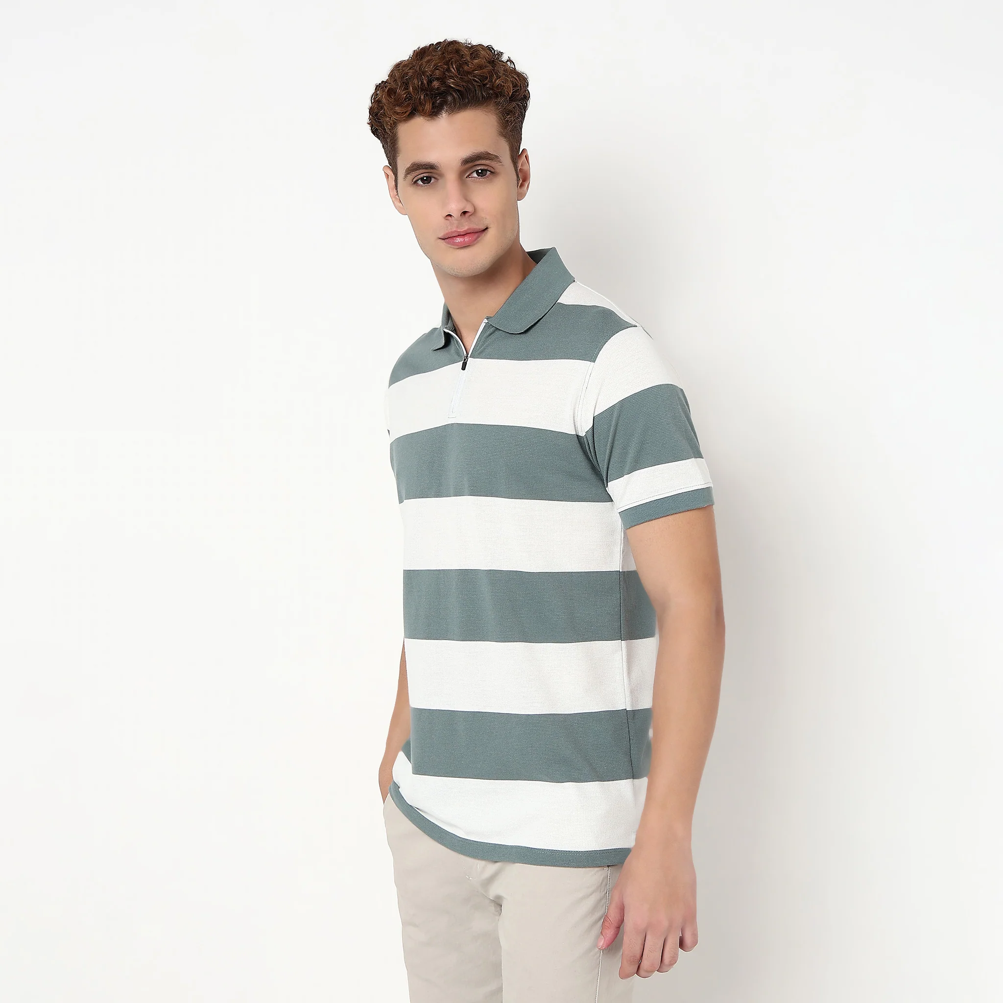 Striped Madison Polo T-Shirt - Image 5