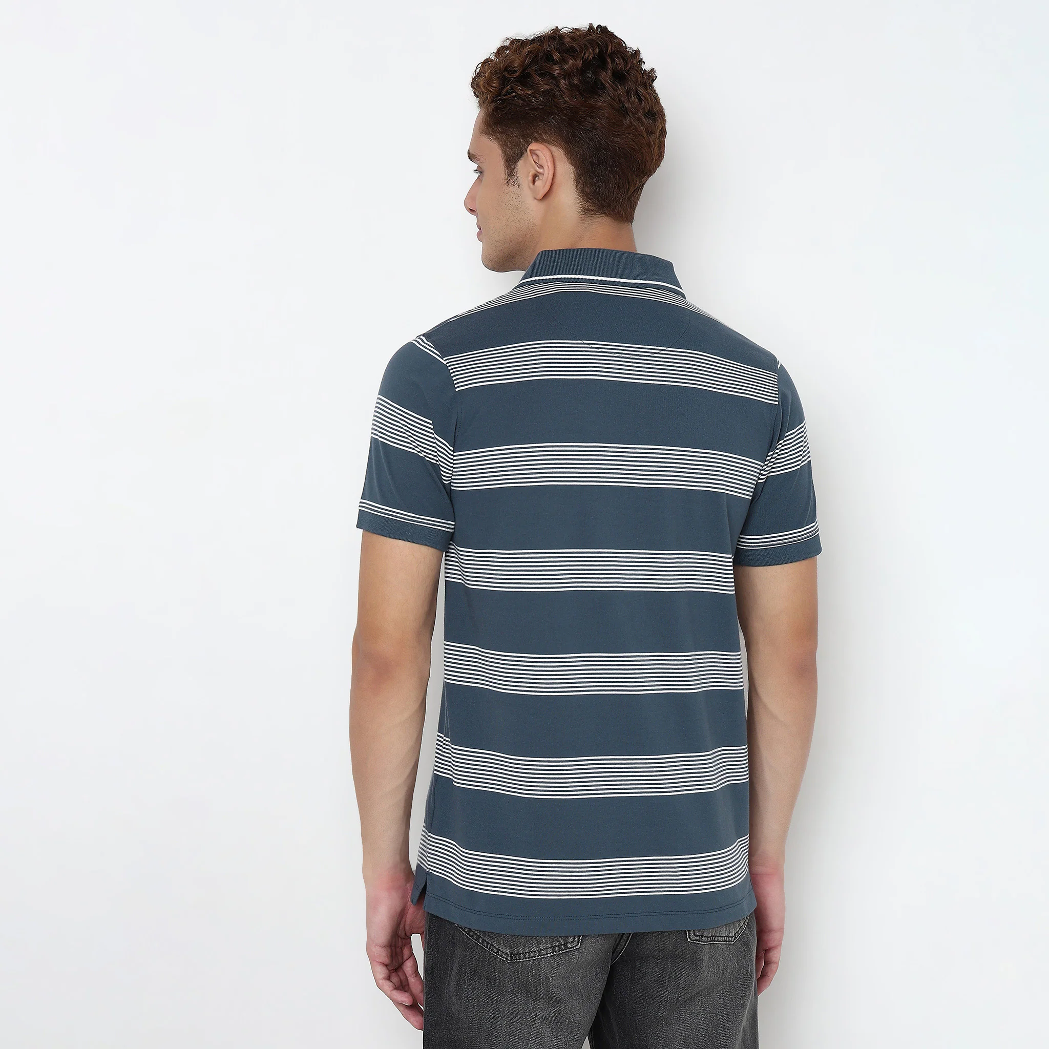 Striped Madison Polo T-Shirt - Image 3