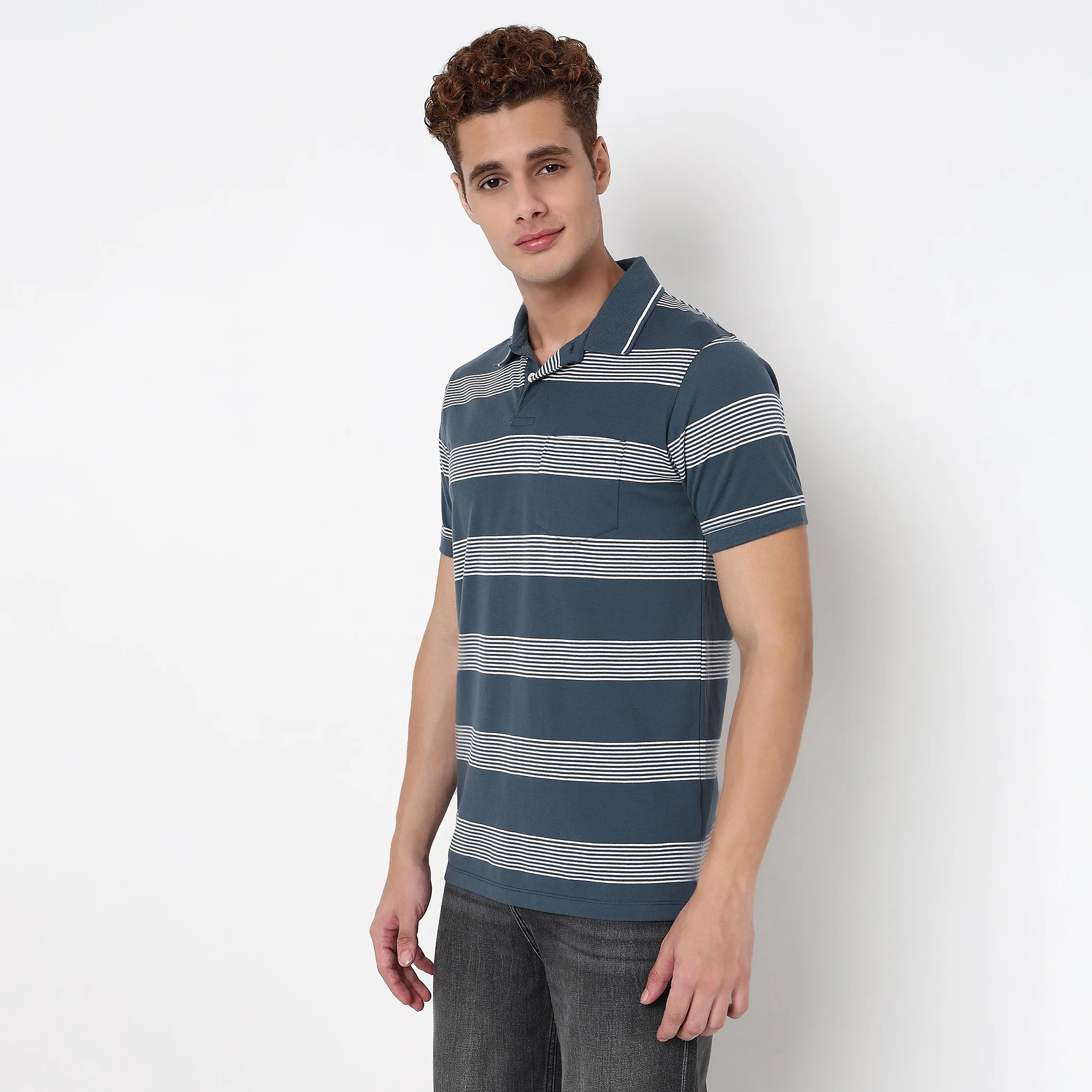 Striped Madison Polo T-Shirt - Image 5