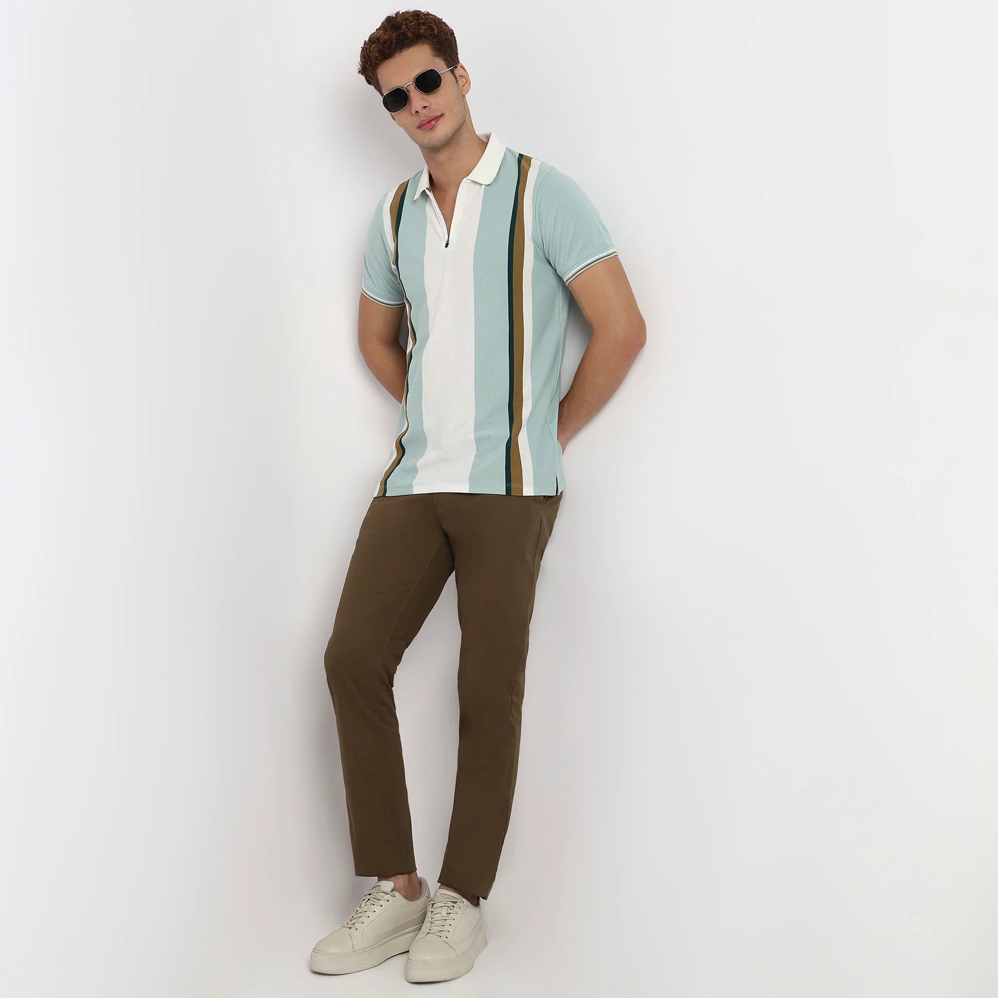 Striped University Polo T-Shirt