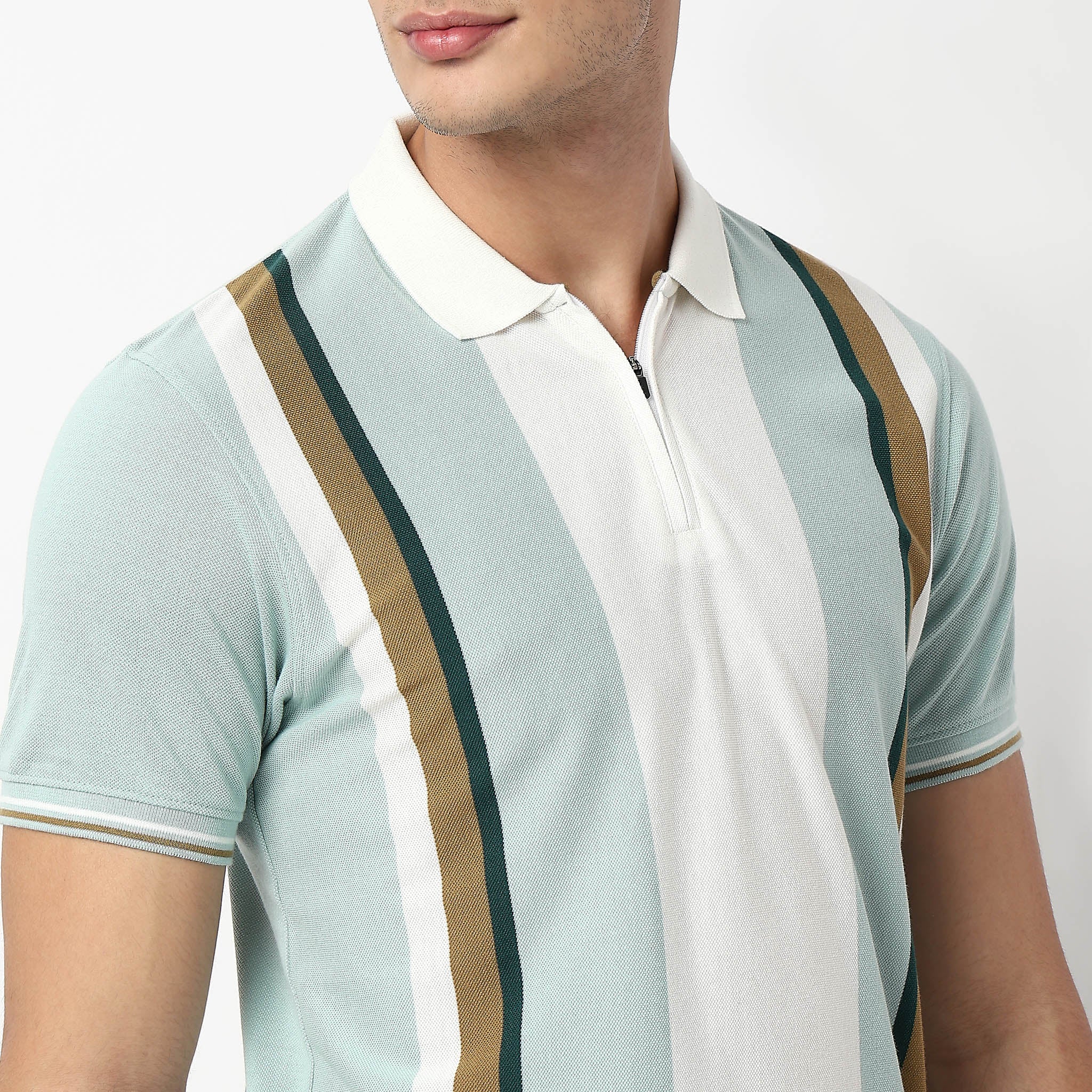 Striped University Polo T-Shirt - Image 4