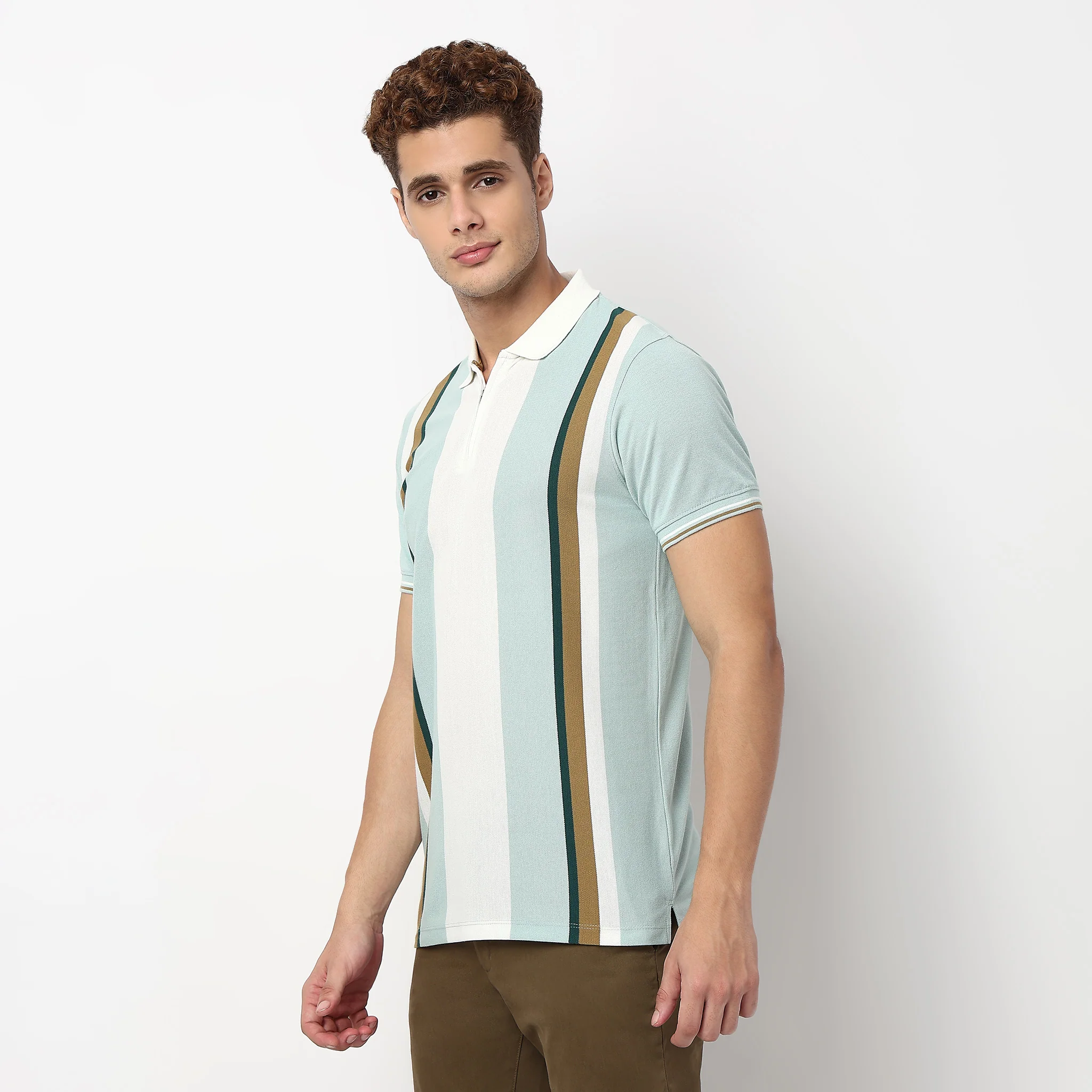 Striped University Polo T-Shirt - Image 5