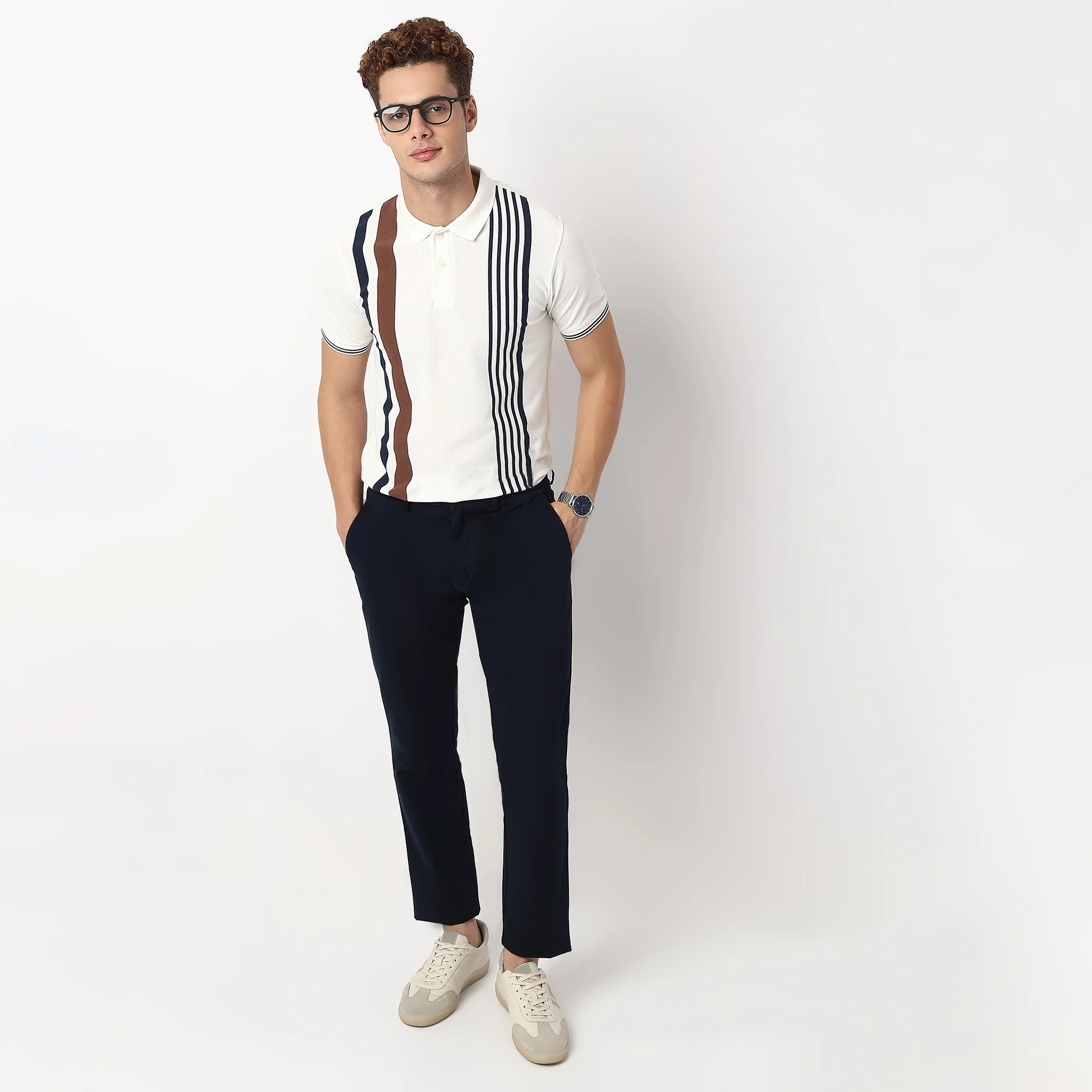 Striped University Polo T-Shirt