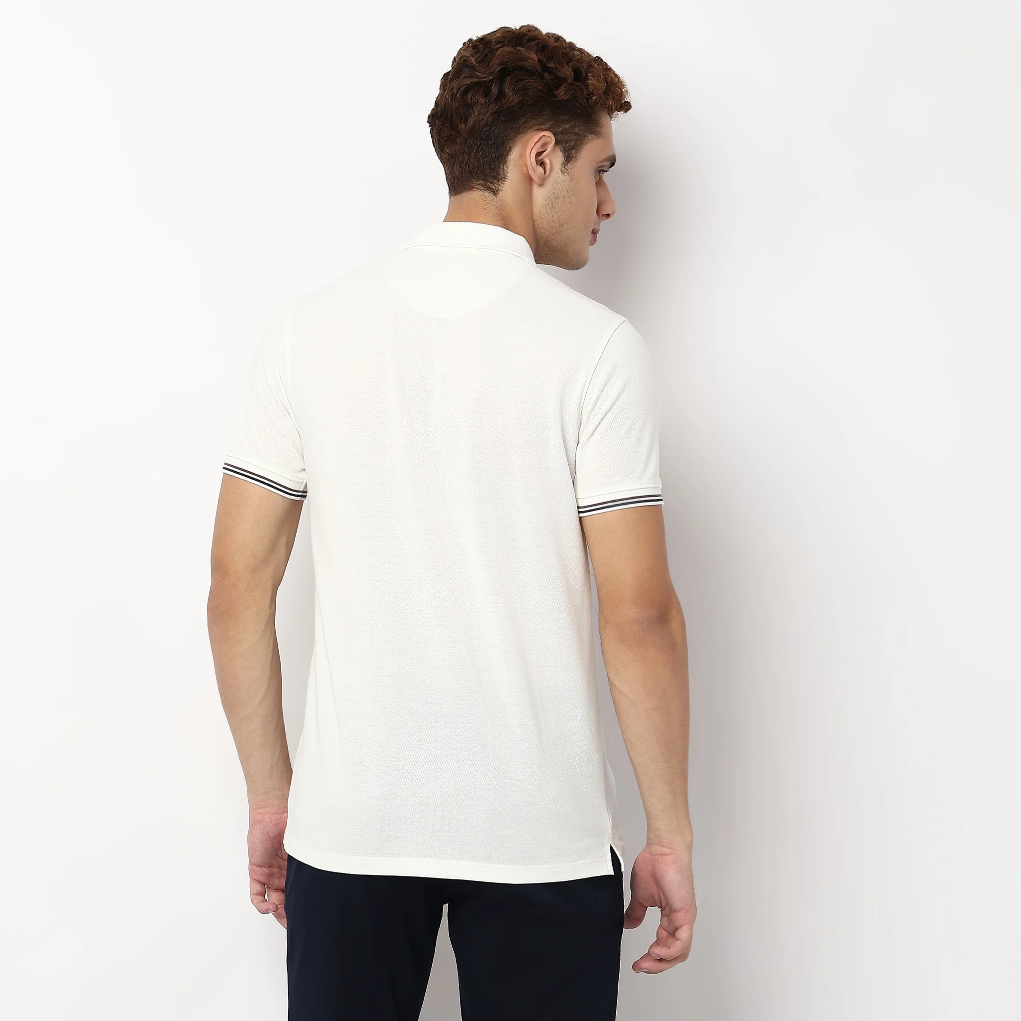 Striped University Polo T-Shirt - Image 3