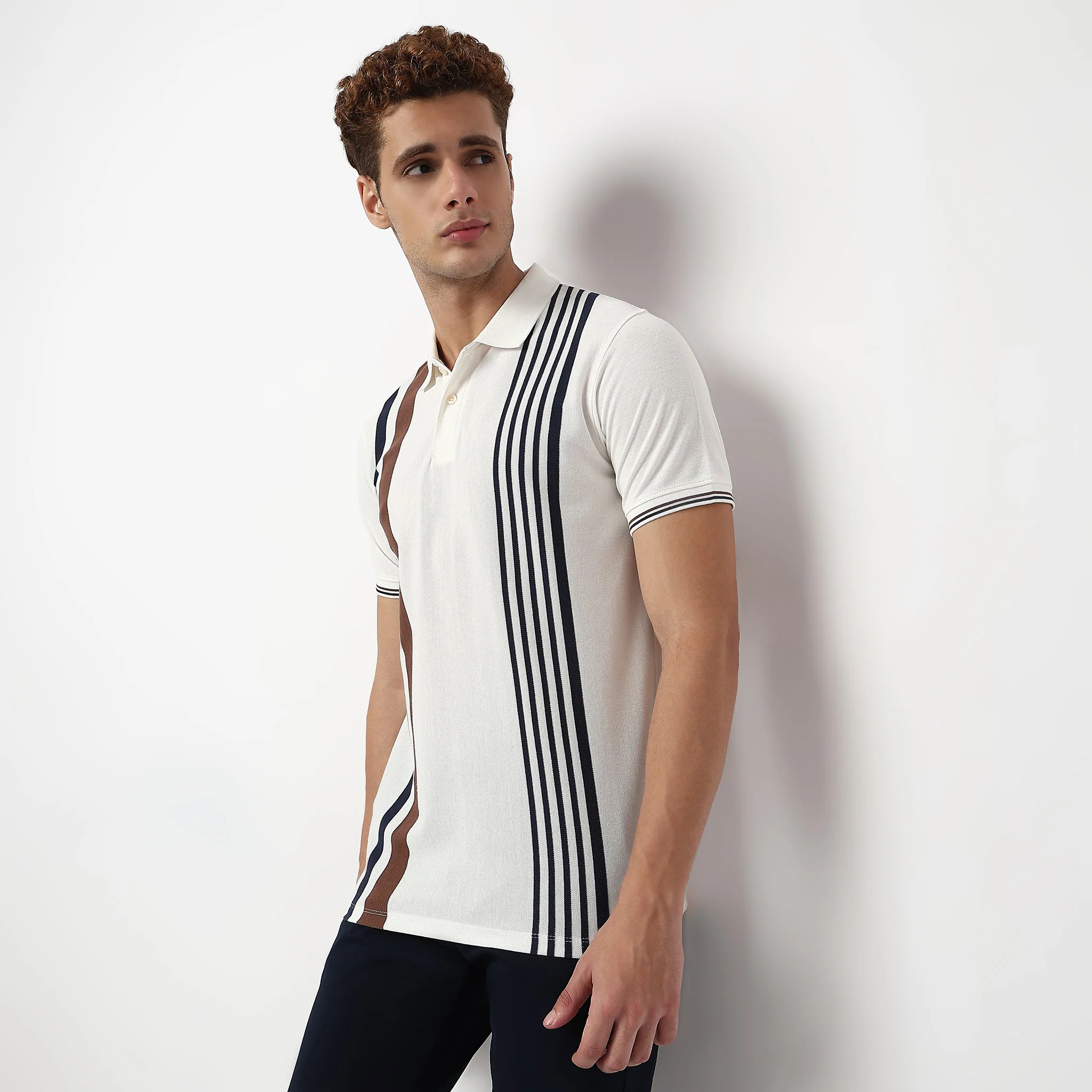 Striped University Polo T-Shirt - Image 5