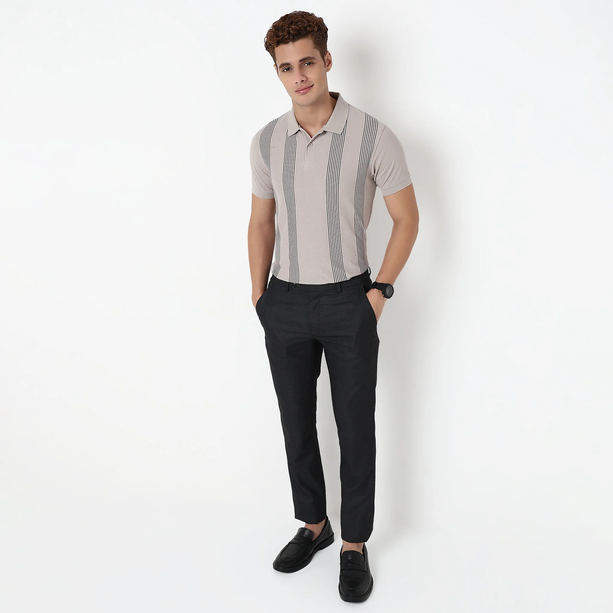 Striped University Polo T-Shirt