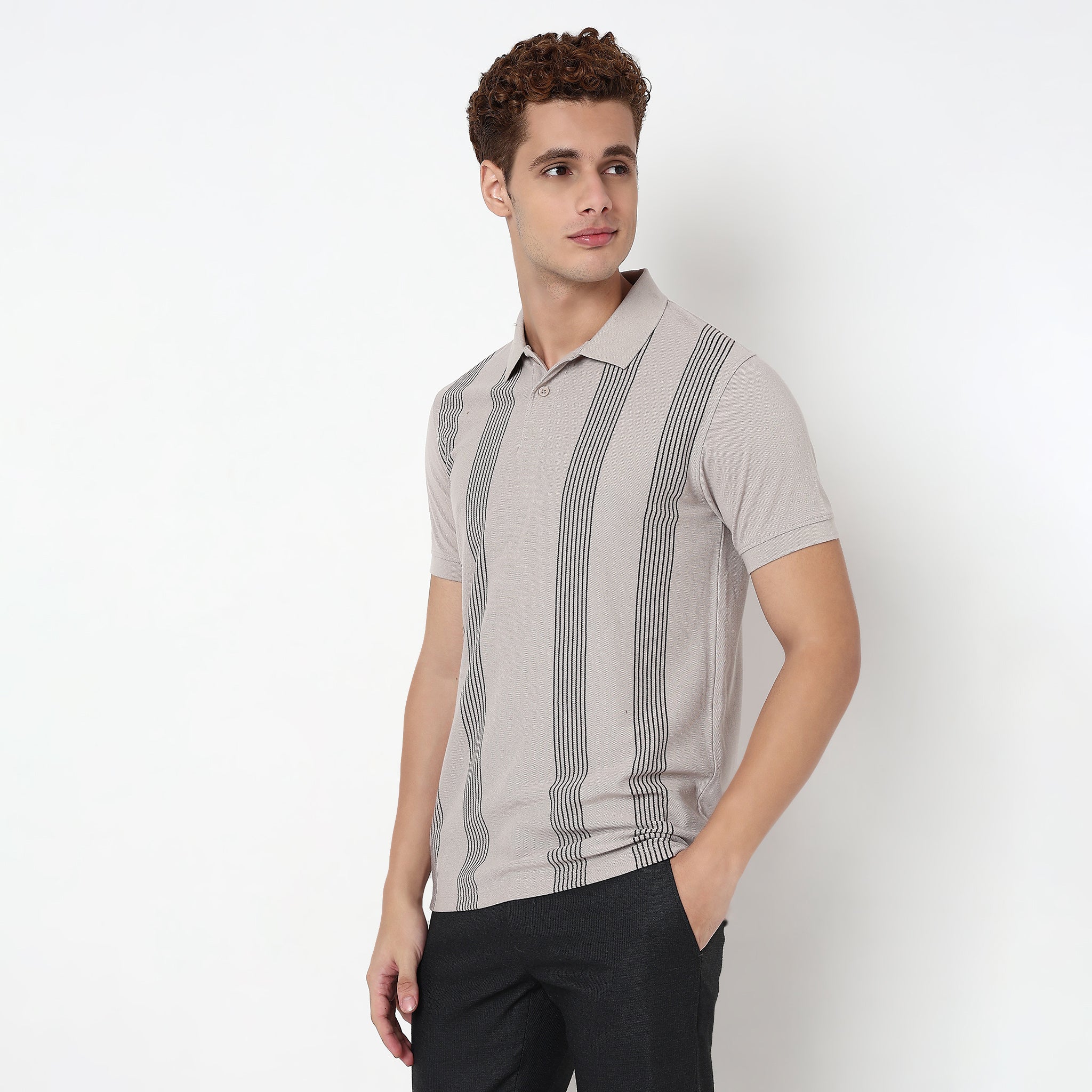 Striped University Polo T-Shirt - Image 5
