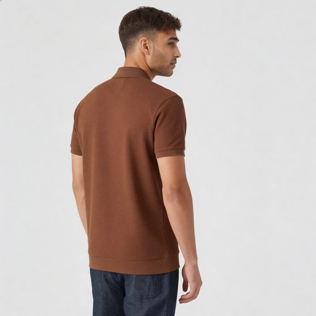 Knitted Striped University Polo T-Shirt - Image 3