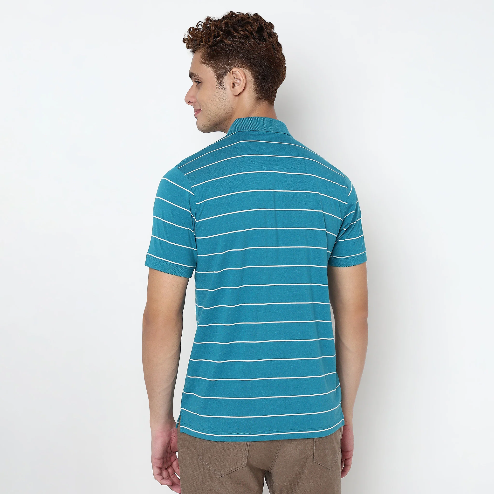 Striped Weekend Polo T-Shirt - Image 3