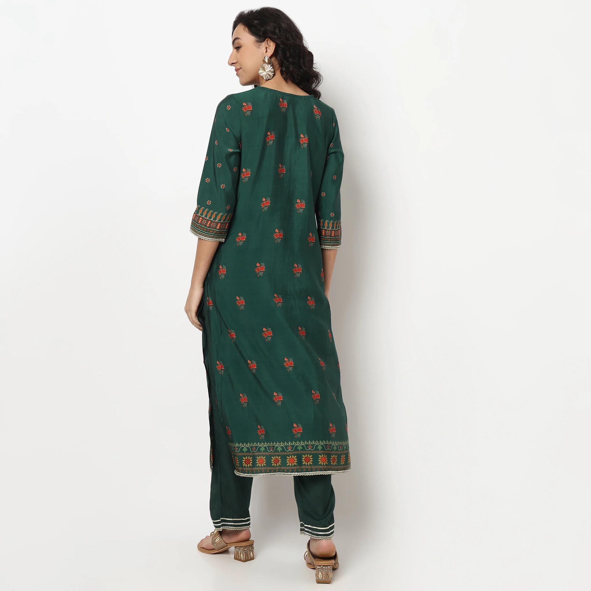 Printed Kurta Set with Dupatta - Image 3