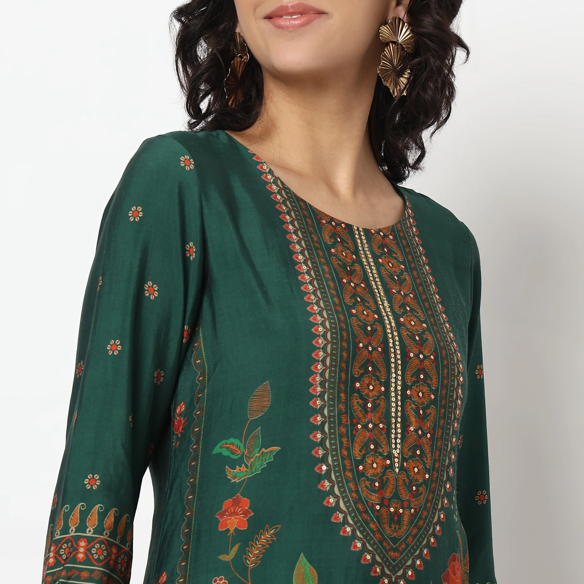 Printed Kurta Set with Dupatta - Image 4