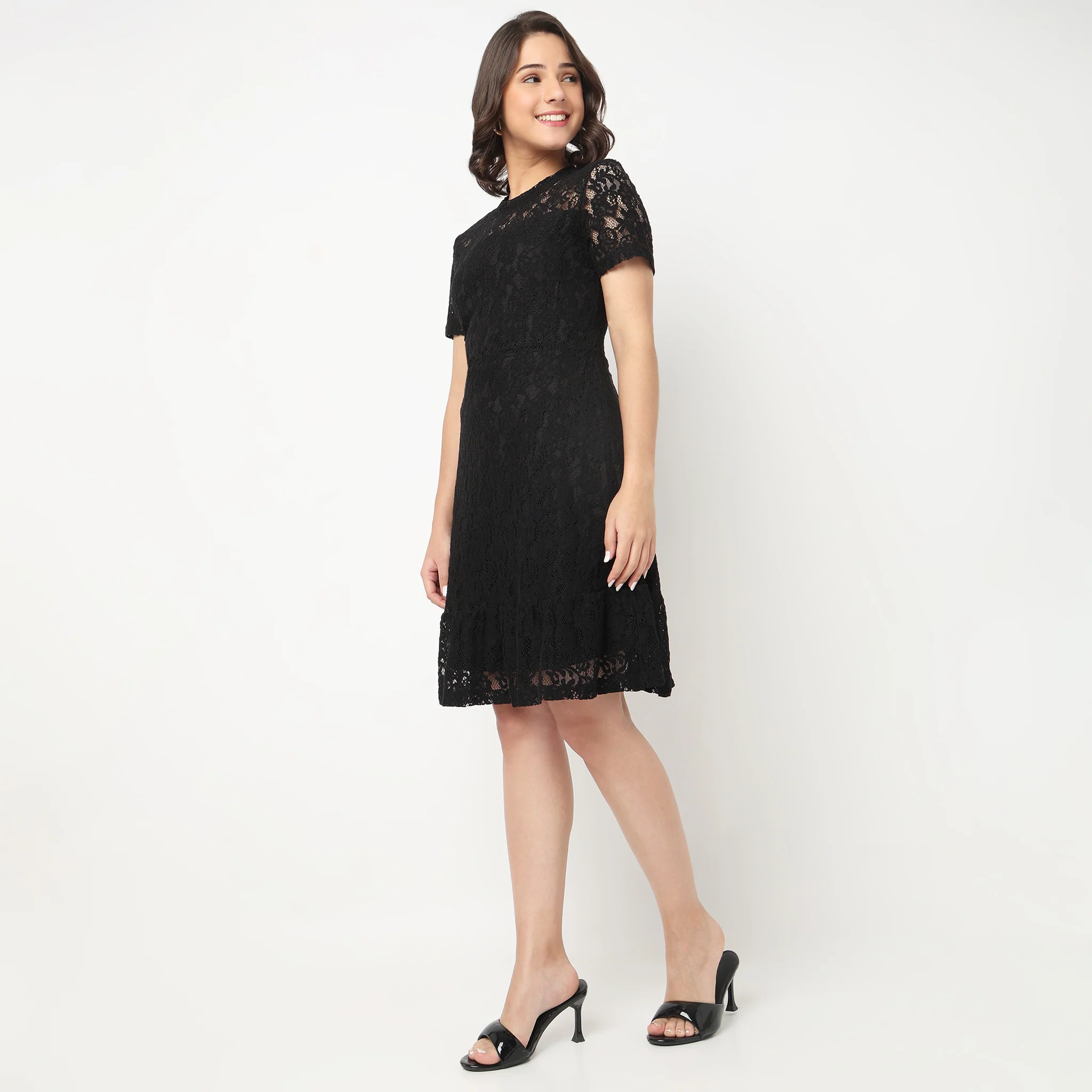 Lace Knitted Dress - Image 5