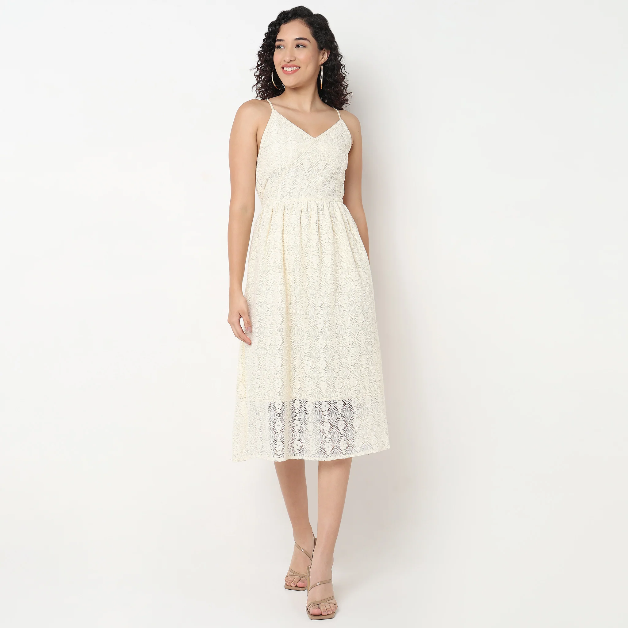 Lace V-Neck Dress - Image 2