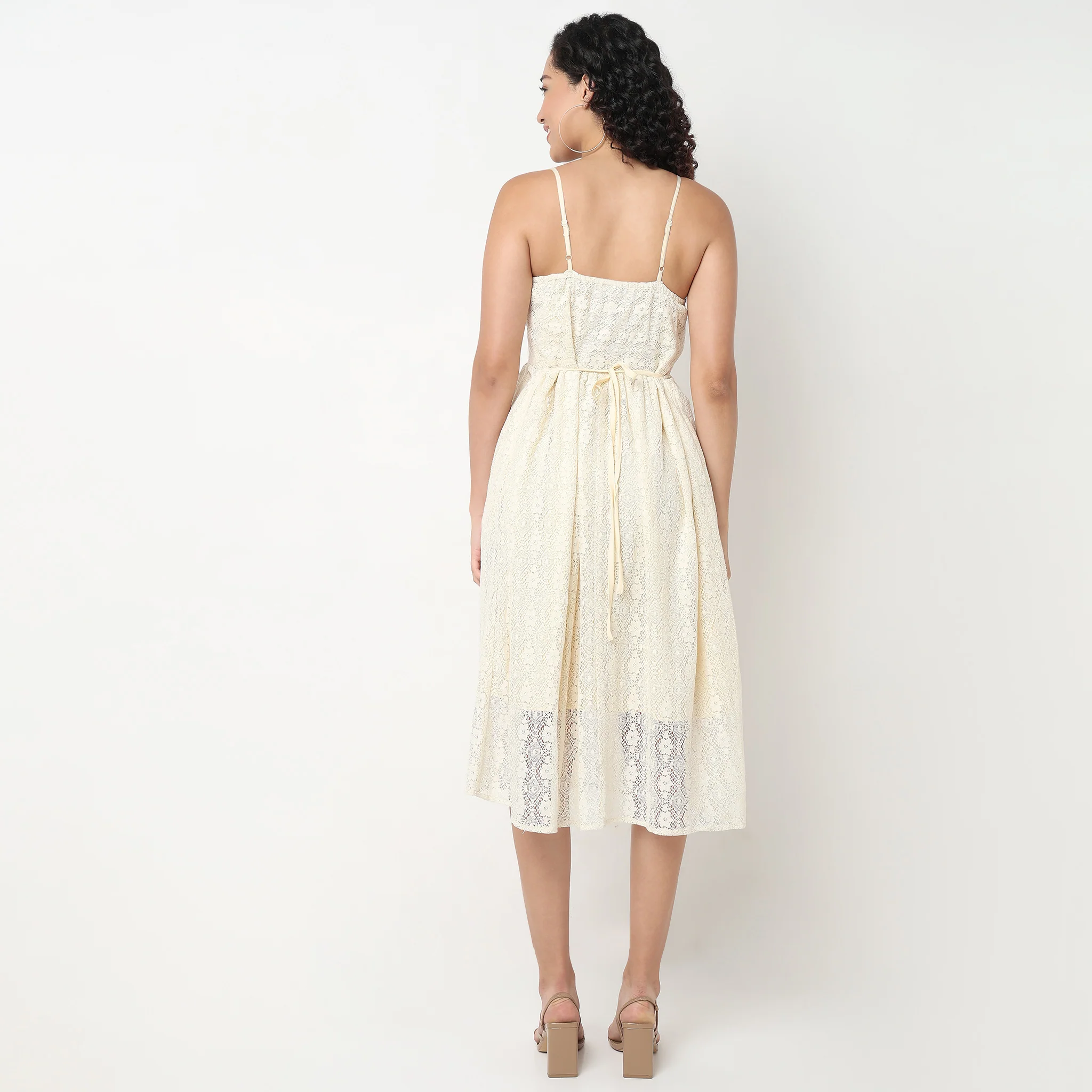 Lace V-Neck Dress - Image 3