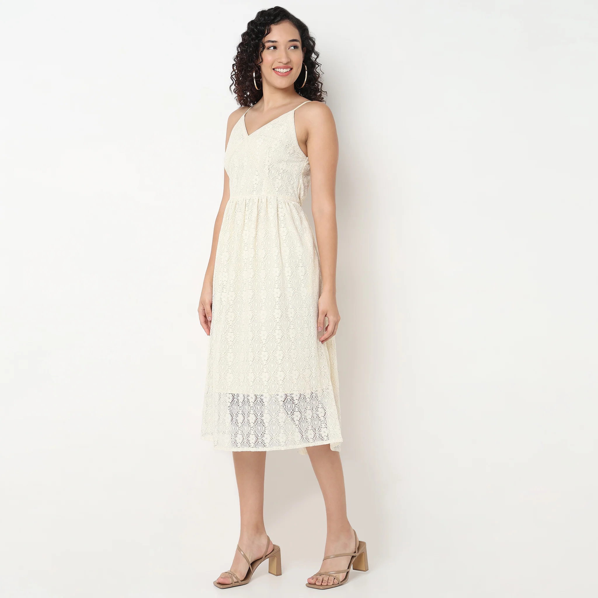 Lace V-Neck Dress - Image 5