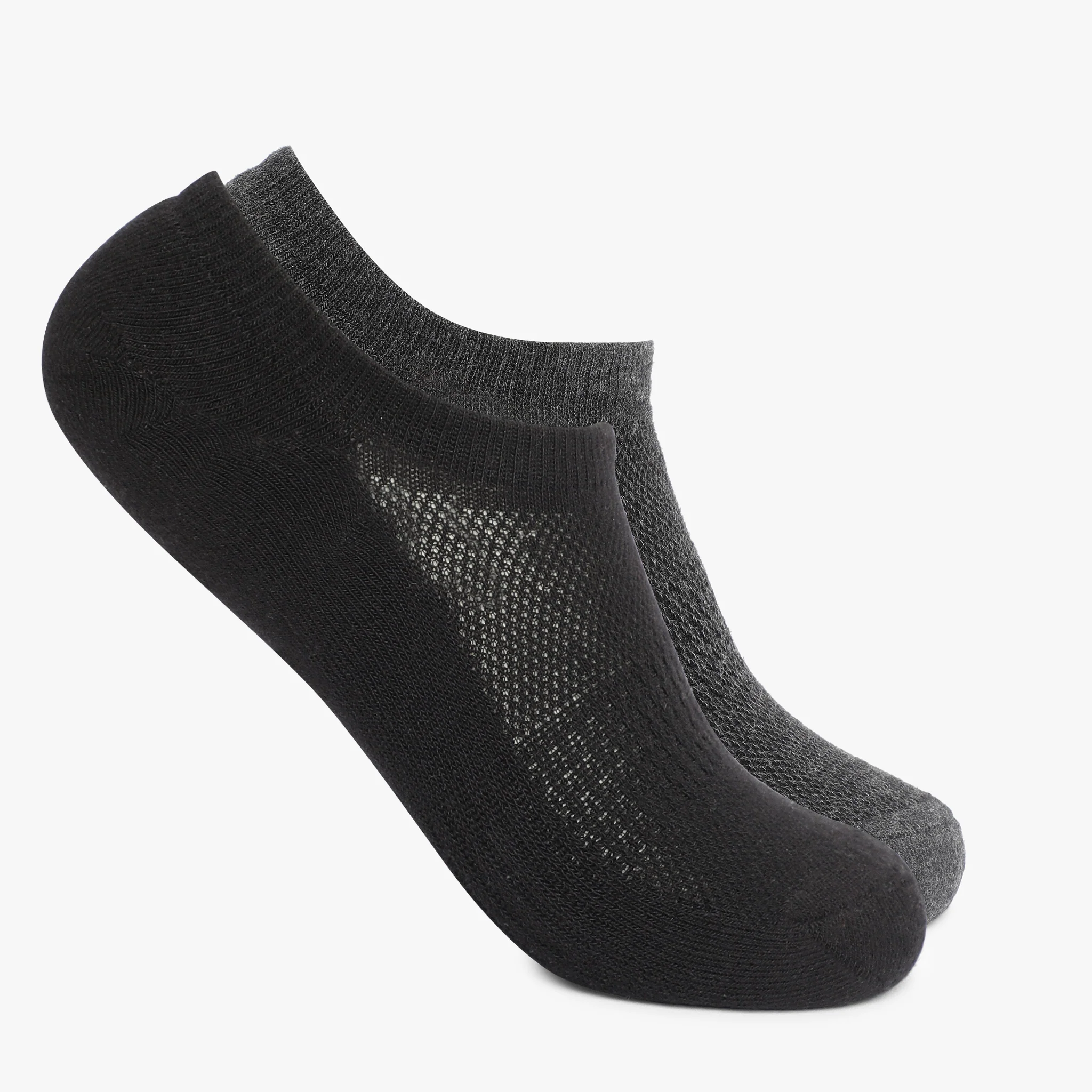 Mens Cotton Solid Low Cut Socks (Pack of 2)