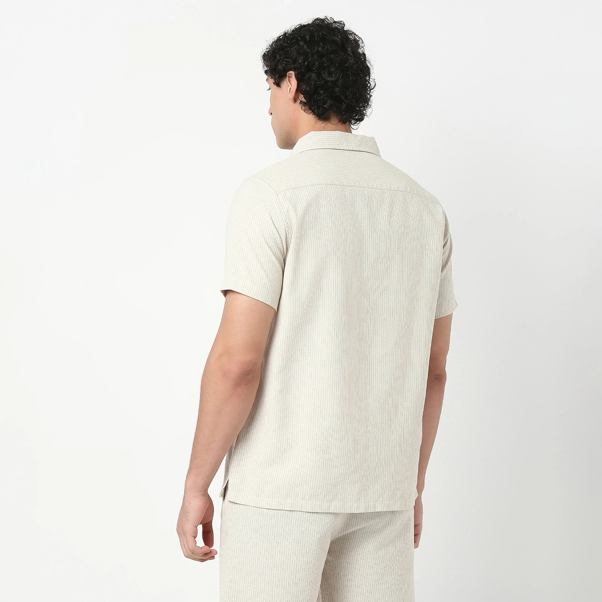 Mens Yarn Dyed Cuban Shirt - Image 3