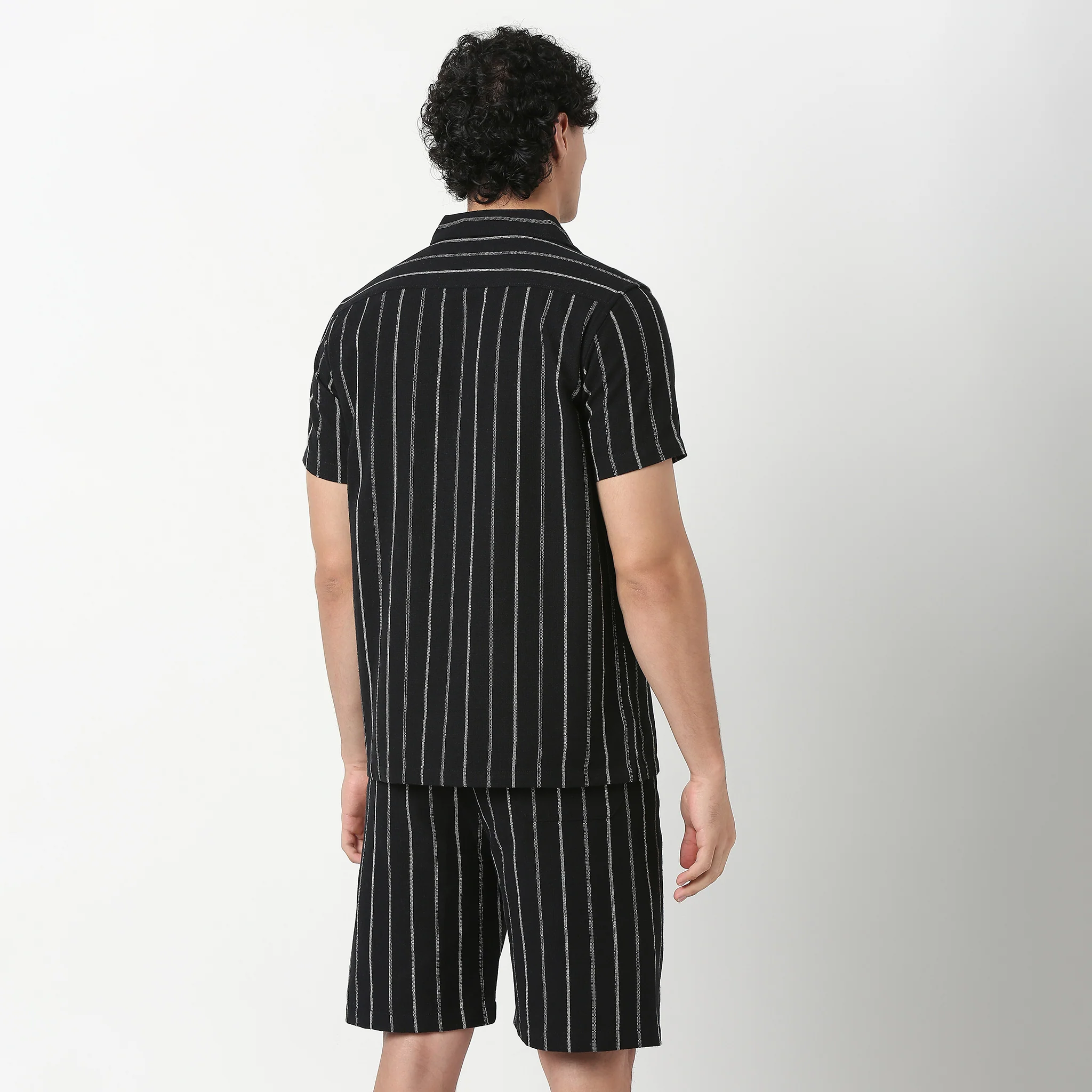 Mens Yarn Dyed Cuban Shirt - Image 3