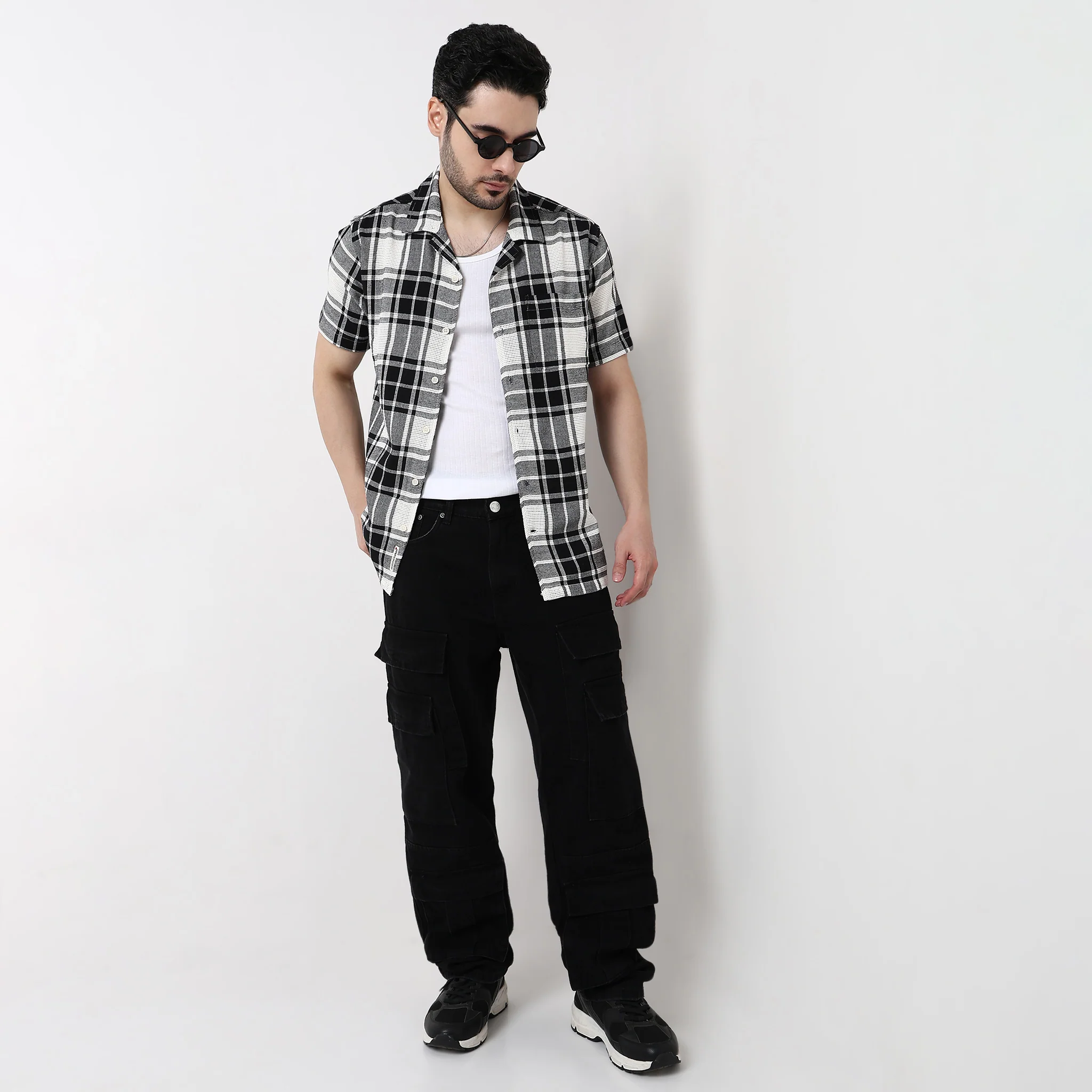 Mens Yarn Dyed Cuban Shirt