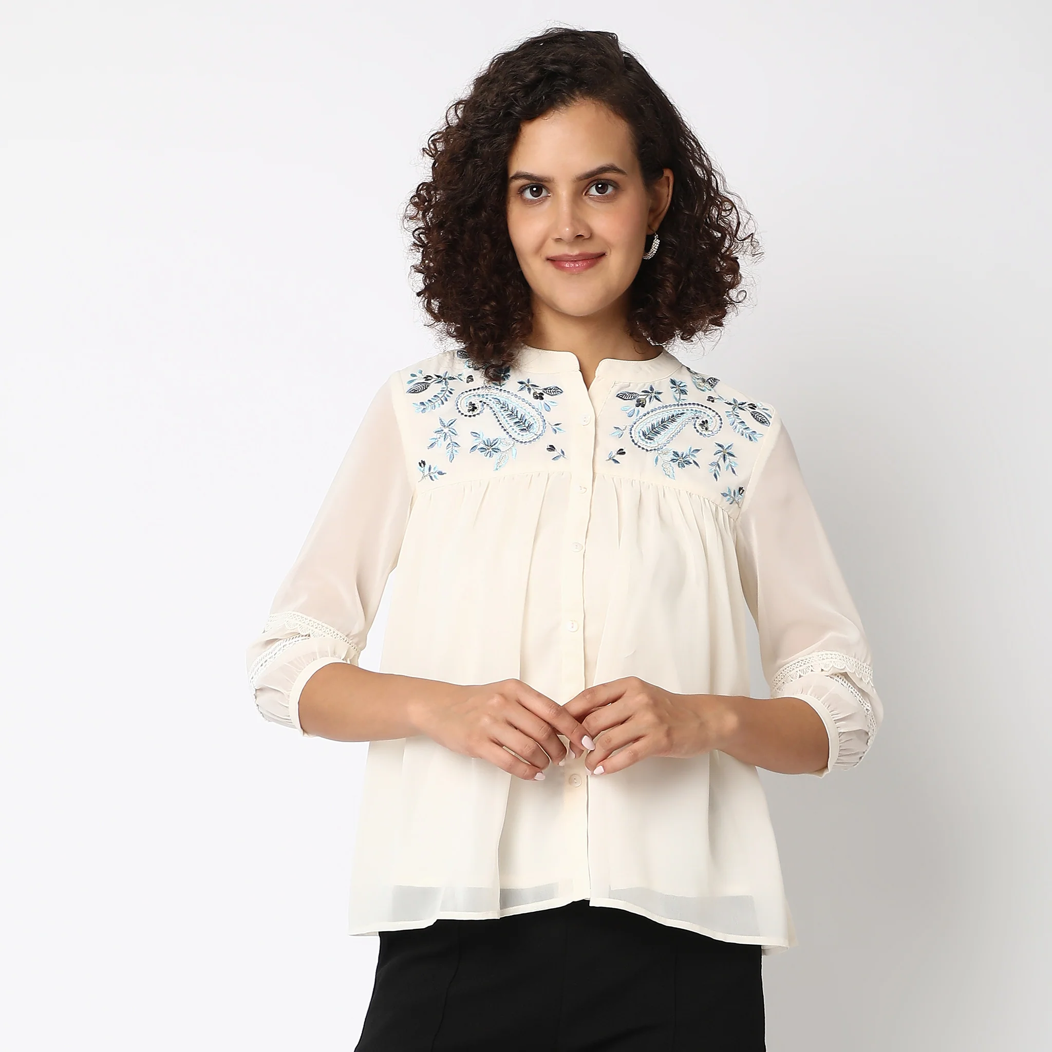 Mid Flare Printed Top - Image 2