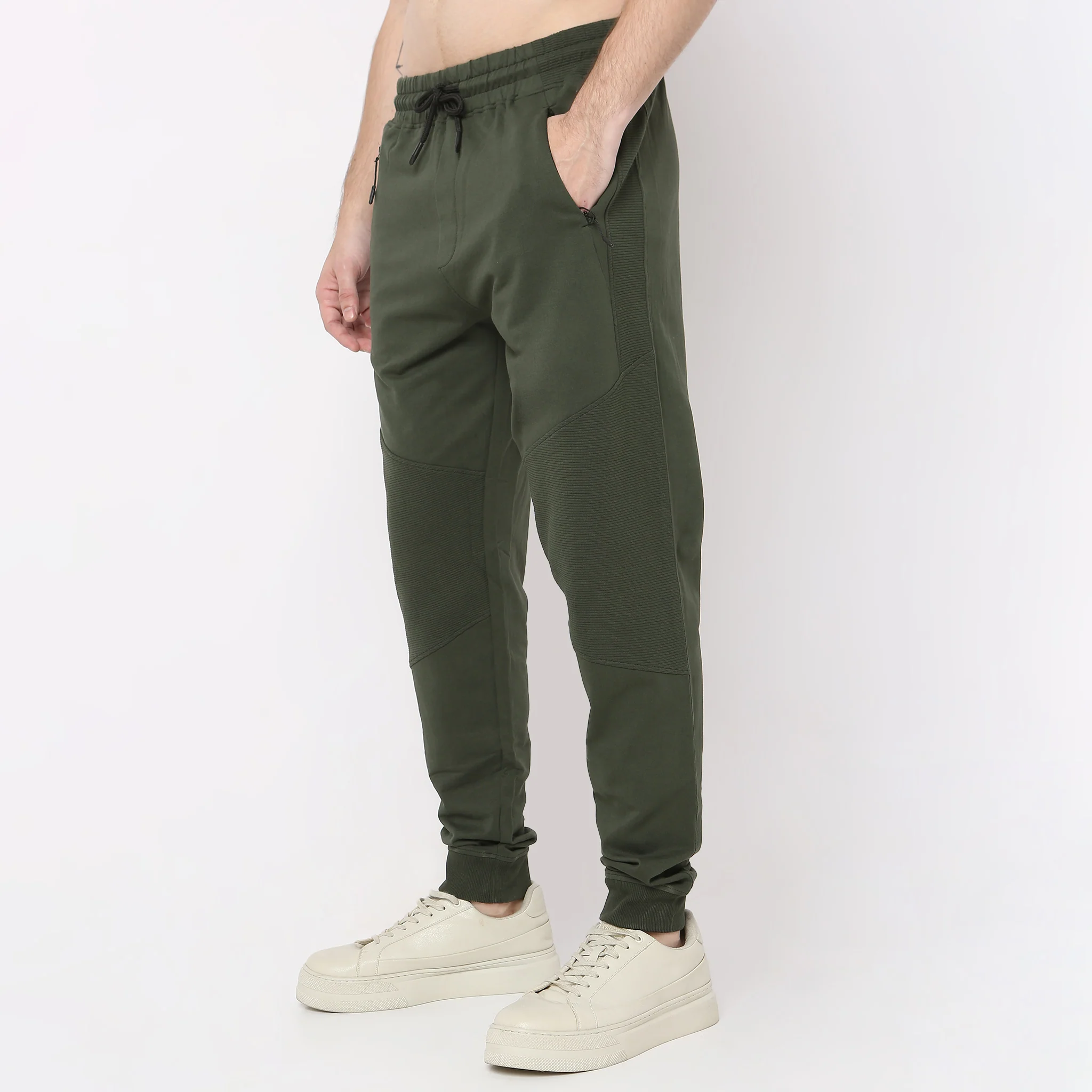 Moto Joggersᵉˣ Stretchable With Ribbed Panel - Image 10