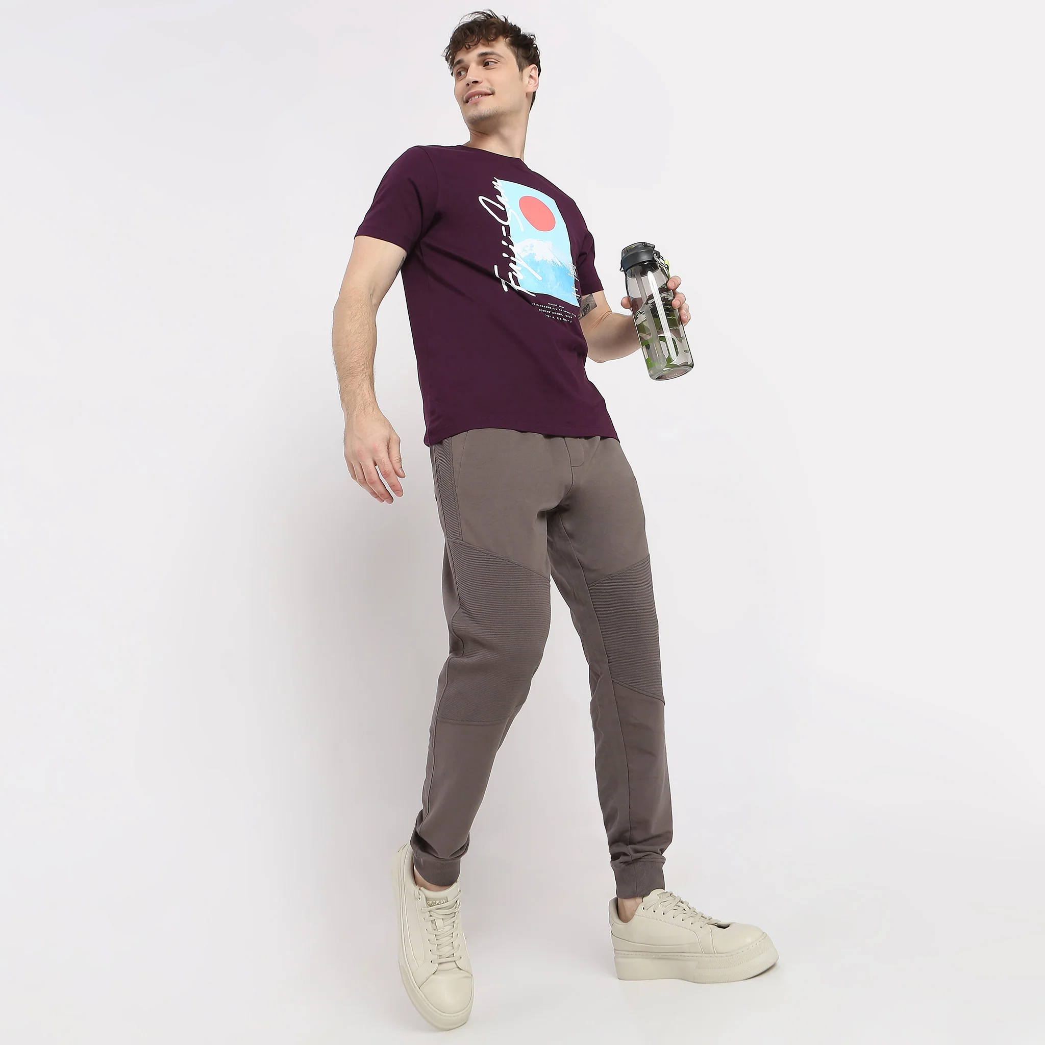 Moto Joggersᵉˣ Stretchable With Ribbed Panel - Image 11