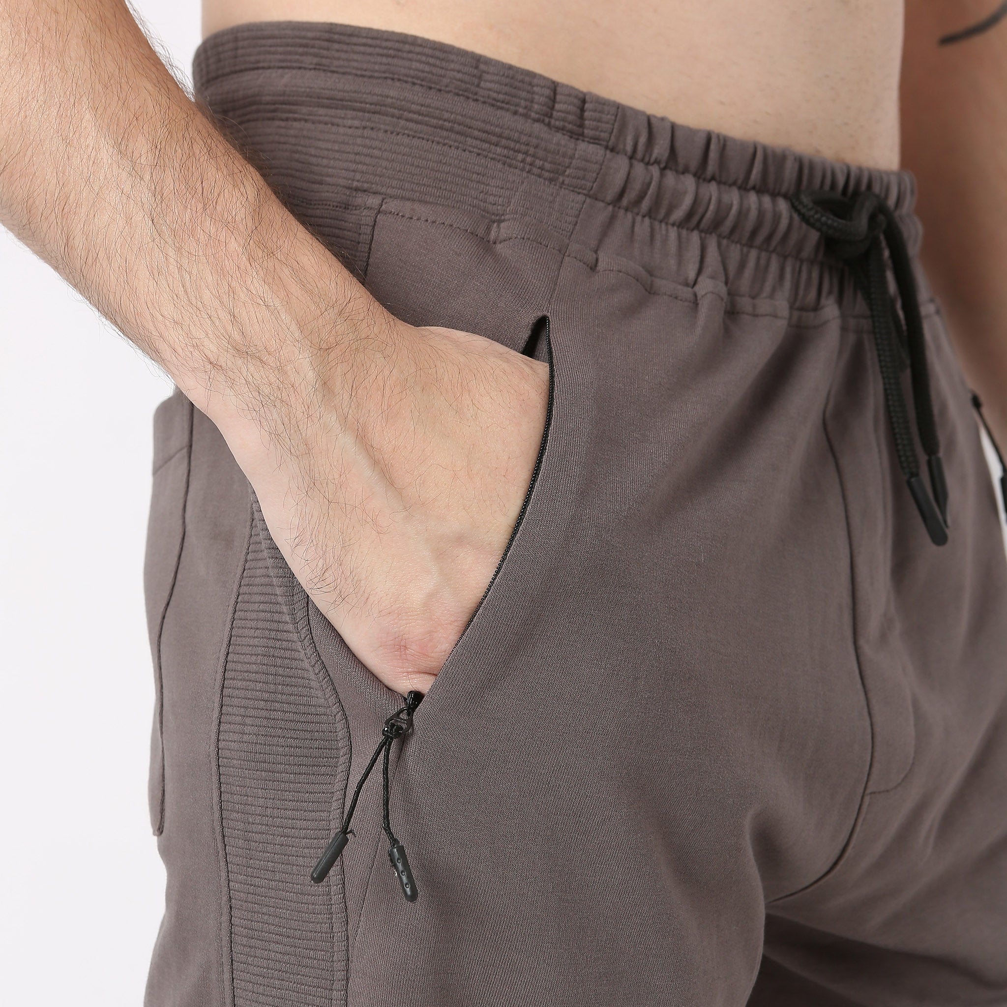 Moto Joggersᵉˣ Stretchable With Ribbed Panel - Image 14