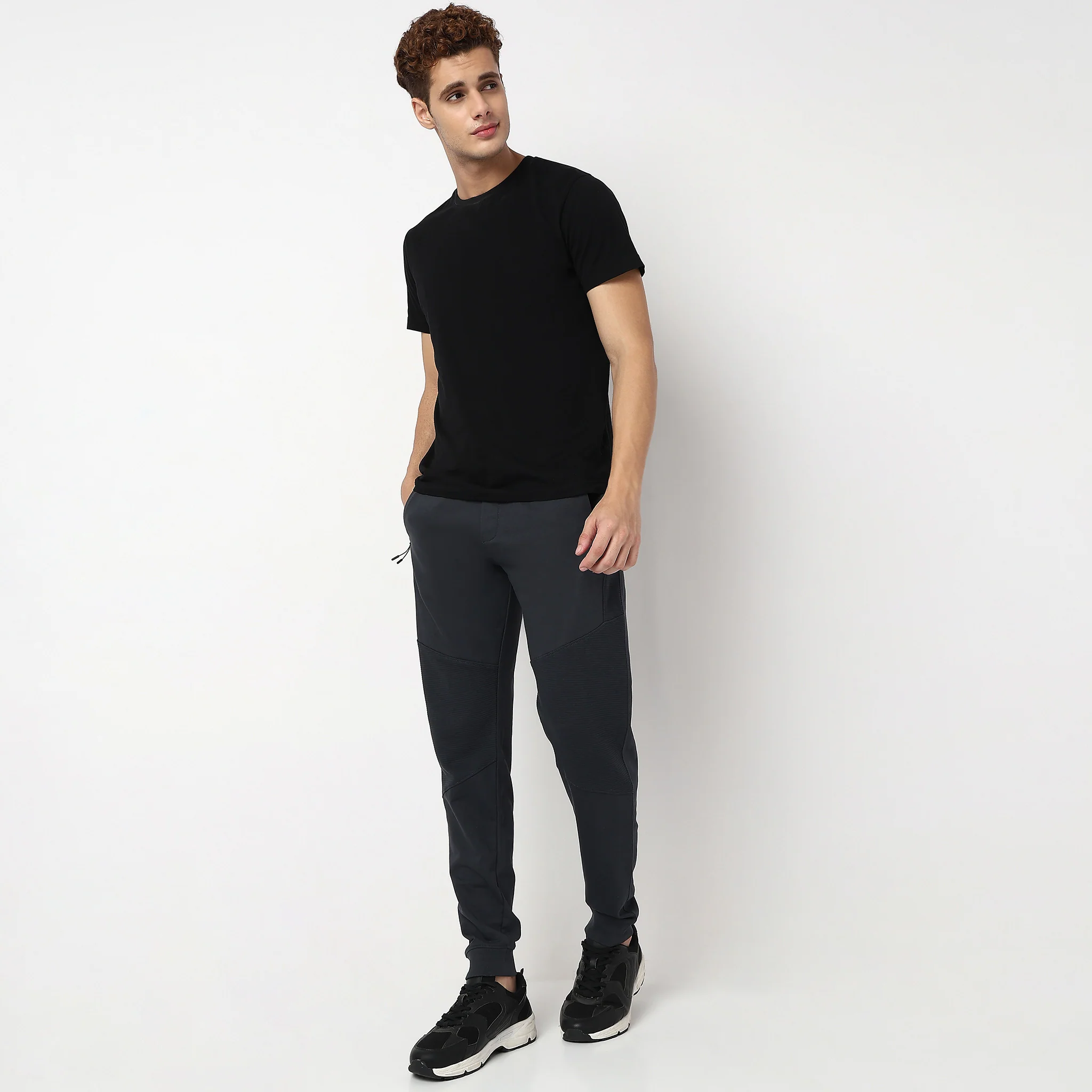 Moto Joggersᵉˣ Stretchable With Ribbed Panel - Image 16