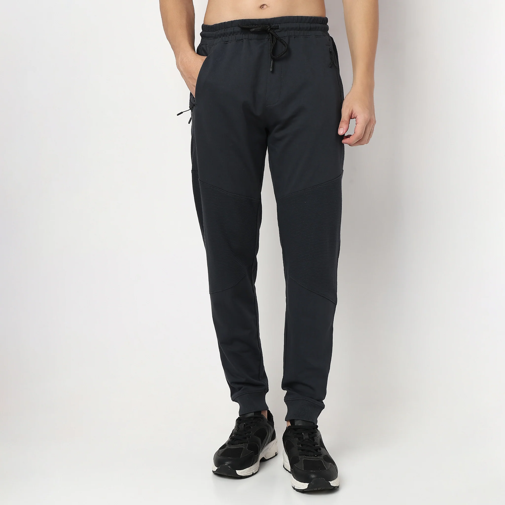 Moto Joggersᵉˣ Stretchable With Ribbed Panel - Image 17